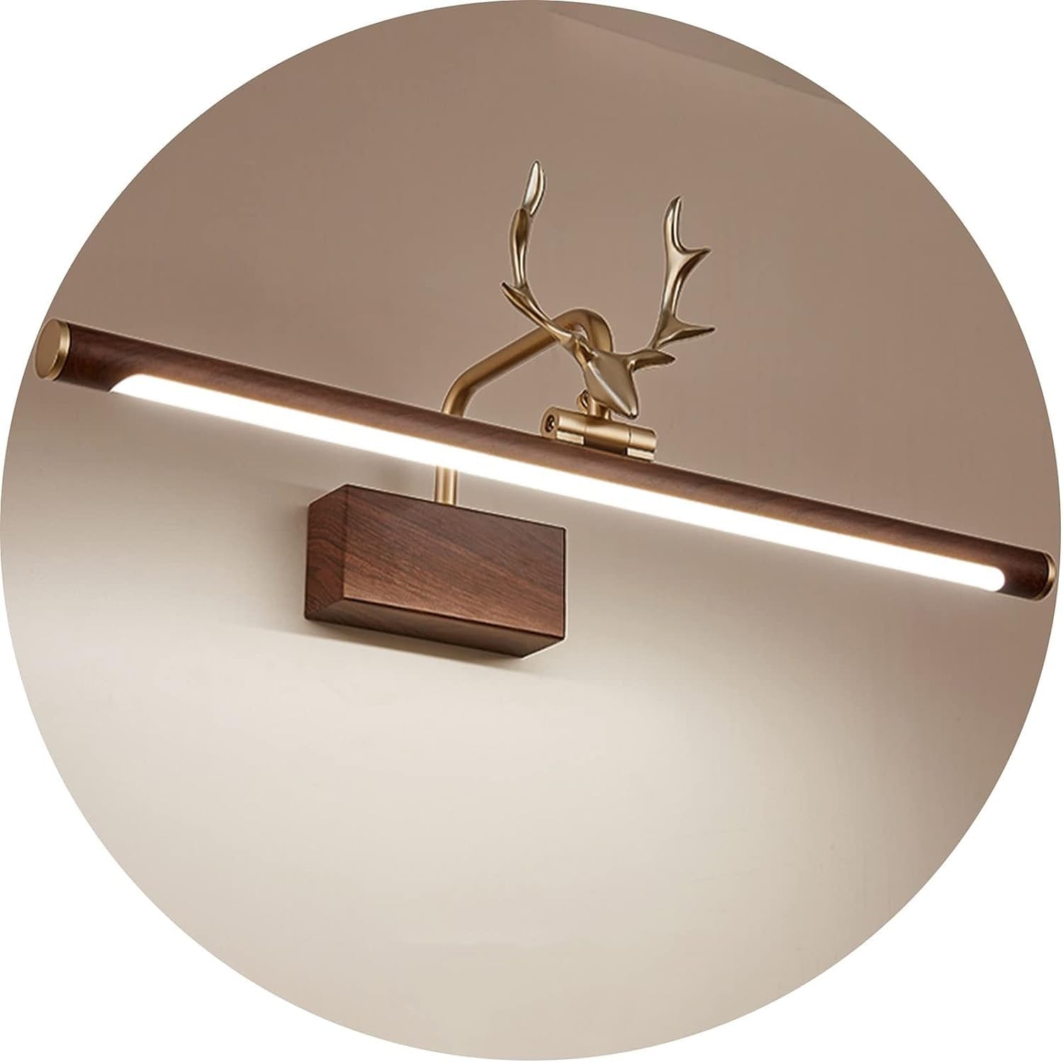 ZXTIIEUF Mirror Light LED Vanity Lamp LED Modern Vanity Light Adjustable Bathroom Vanity Light Modern LED Bathroom Vanity Light Fixtures Over Wall Bedside Decor Lamp Brown 71x16cm Modern Wall Sconce