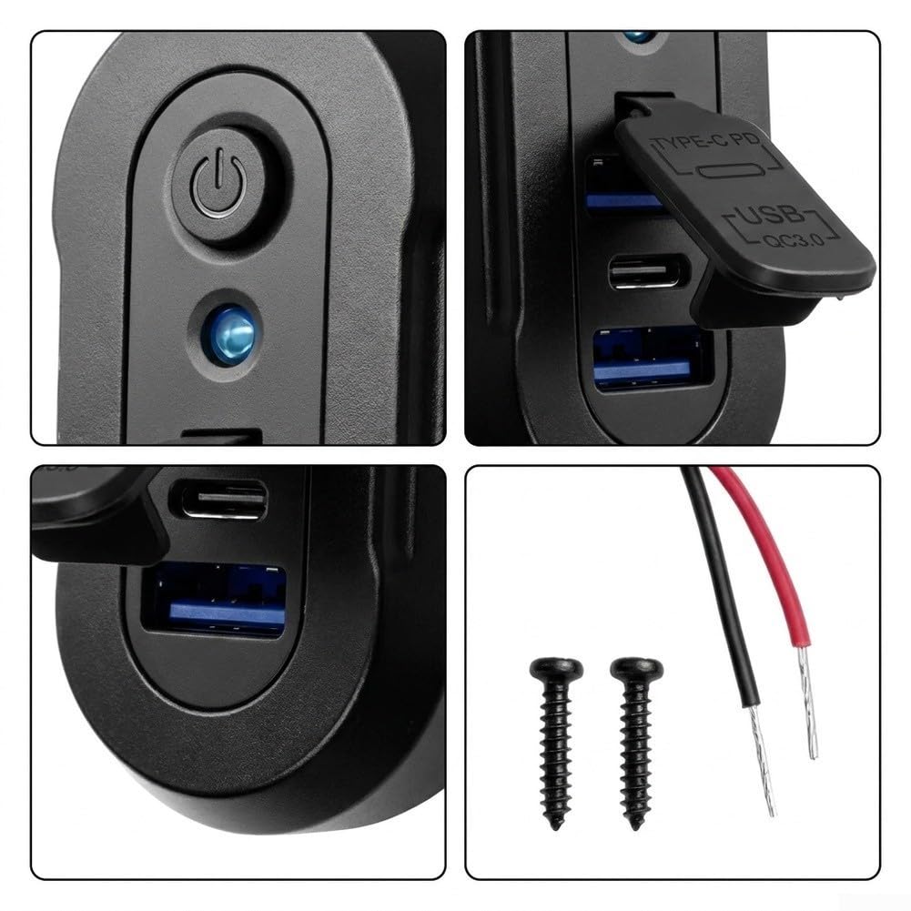 Socket USB Empotrar 72W para carga Rápida Coche Socket USB Empotrar