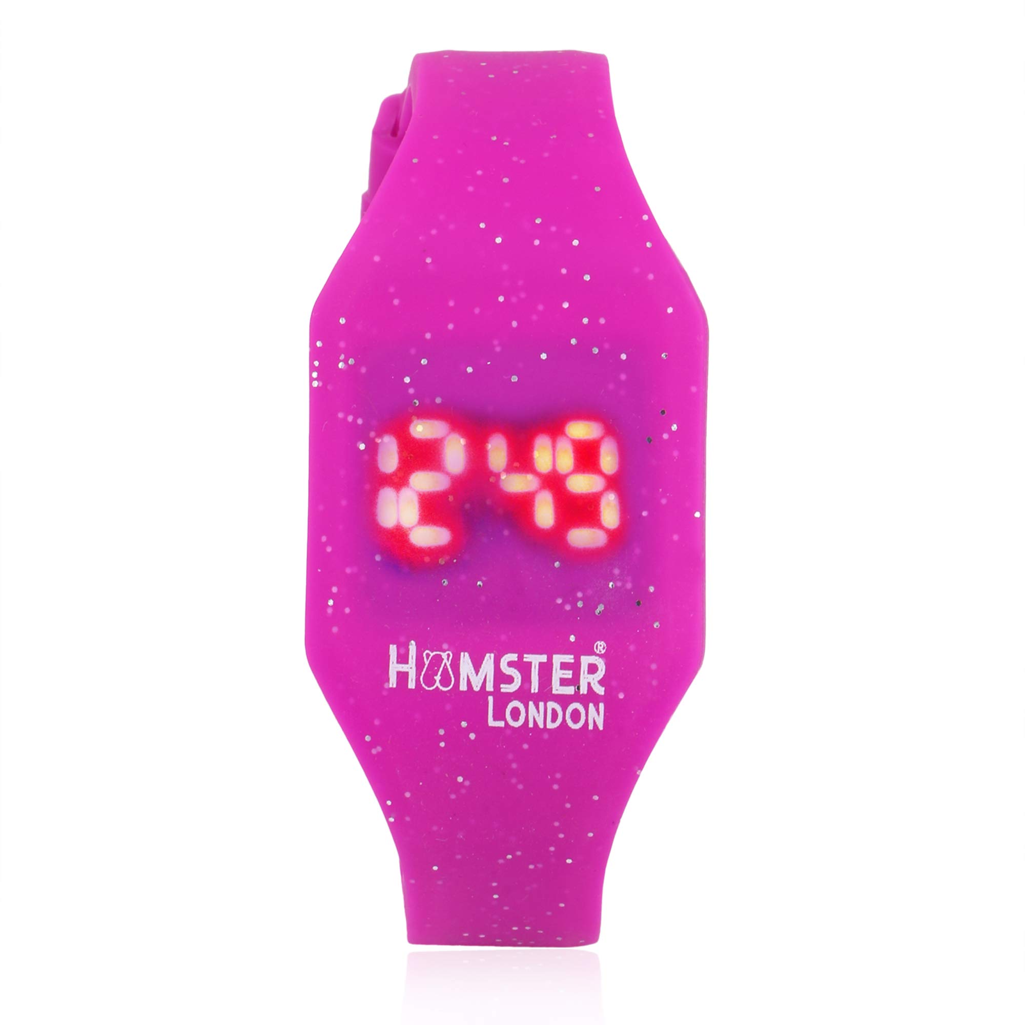 Hamster London Silicone Glitter Digital LED Band Wrist Watch for Girls (Bright Purple) (B07Y22DQBZ) Amazon Price History, Amazon Price Tracker