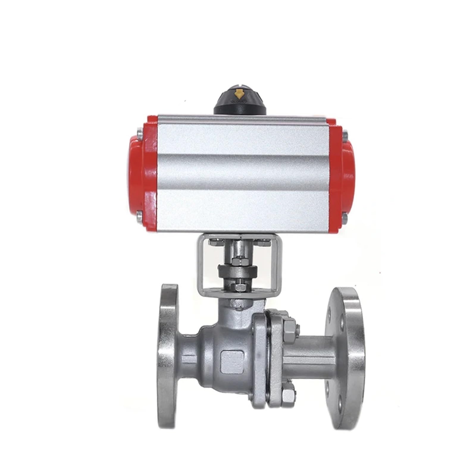 DN20 Pneumatic Flanged 304 Ball Valve Double Acting Cylinder Flange Ball Valve