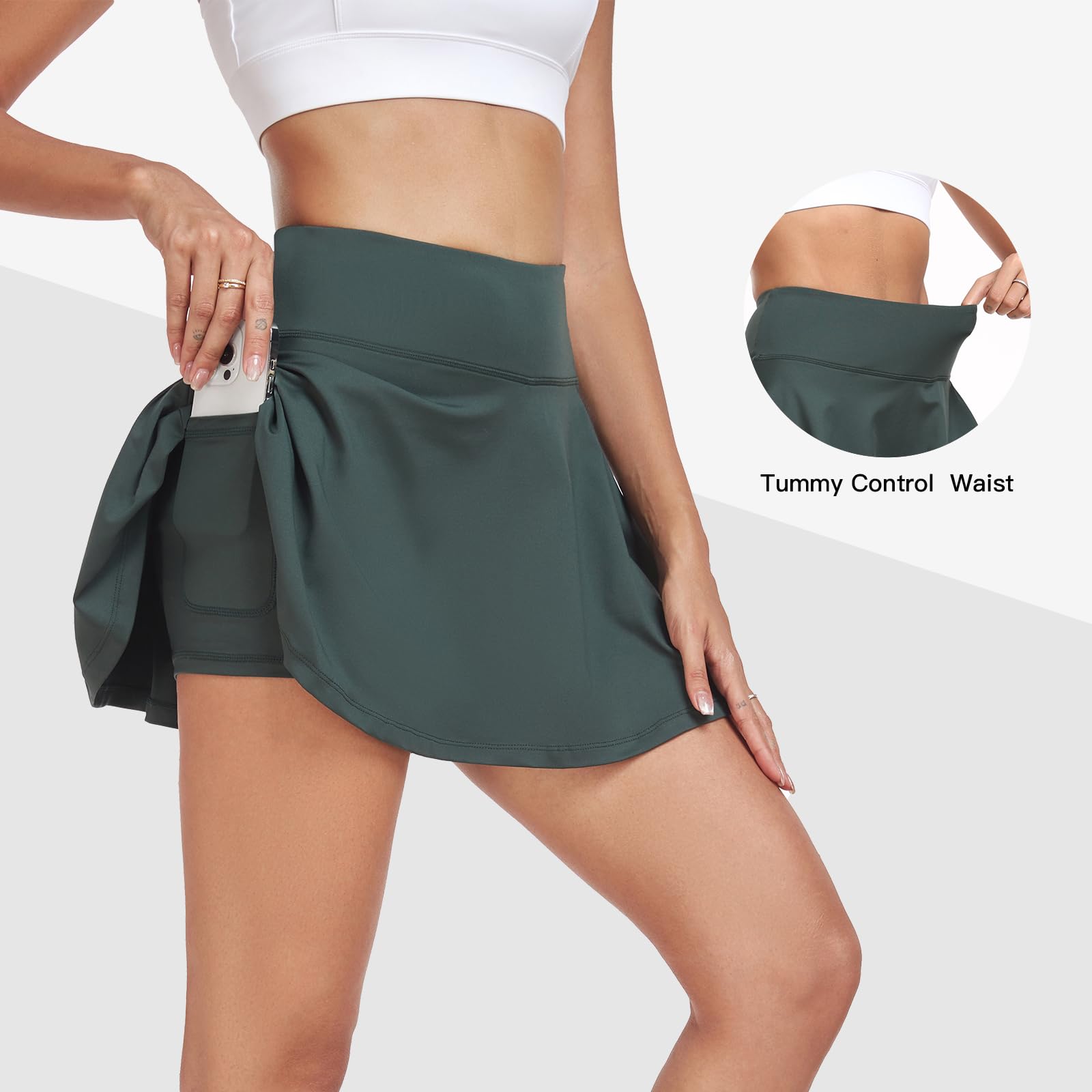 GGOV Damen Pleated Tennis-Rock