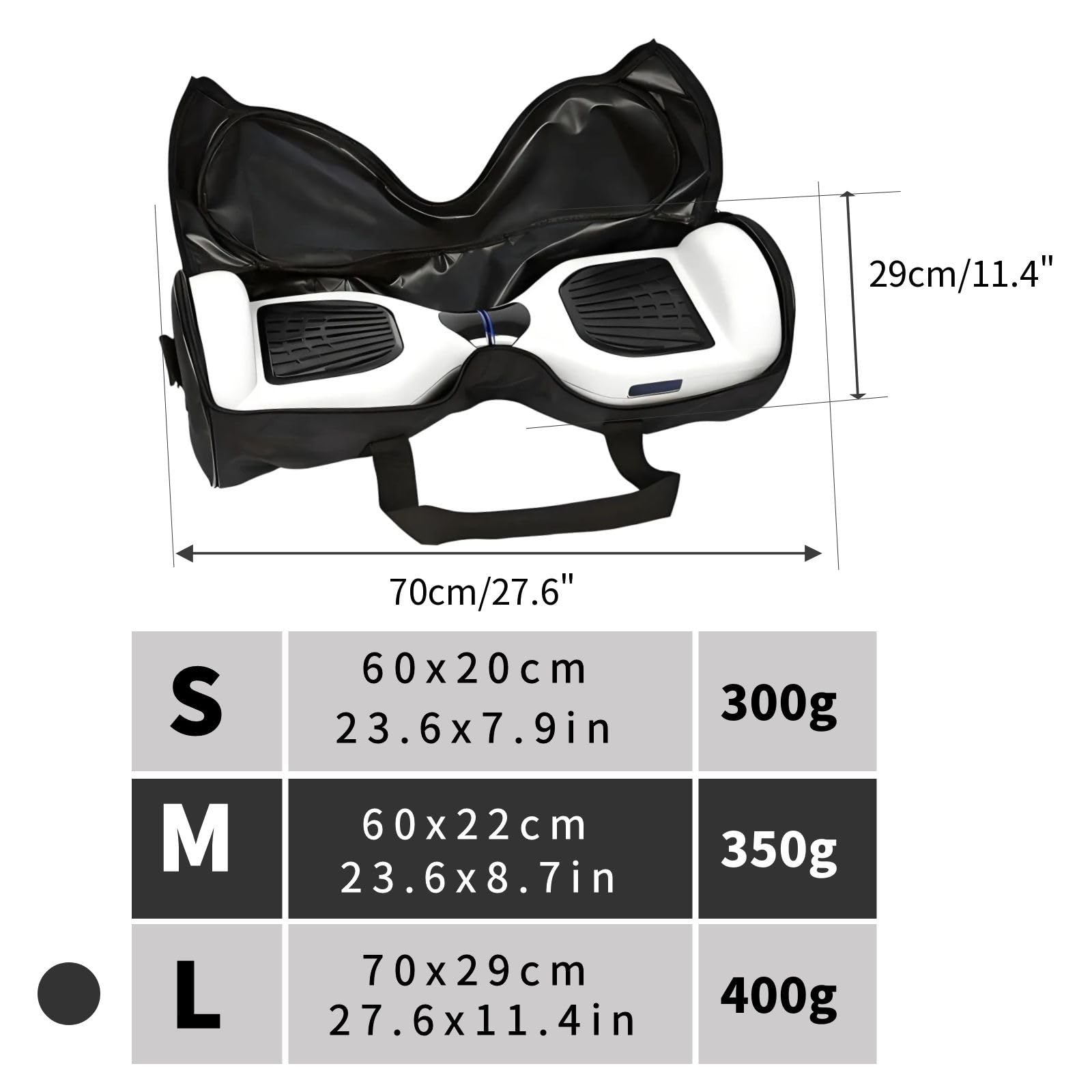 wasserdichte Tragetasche für Hoverboard 6.5/8/10 Zoll, Rucksack für selbstbalancierende Boards