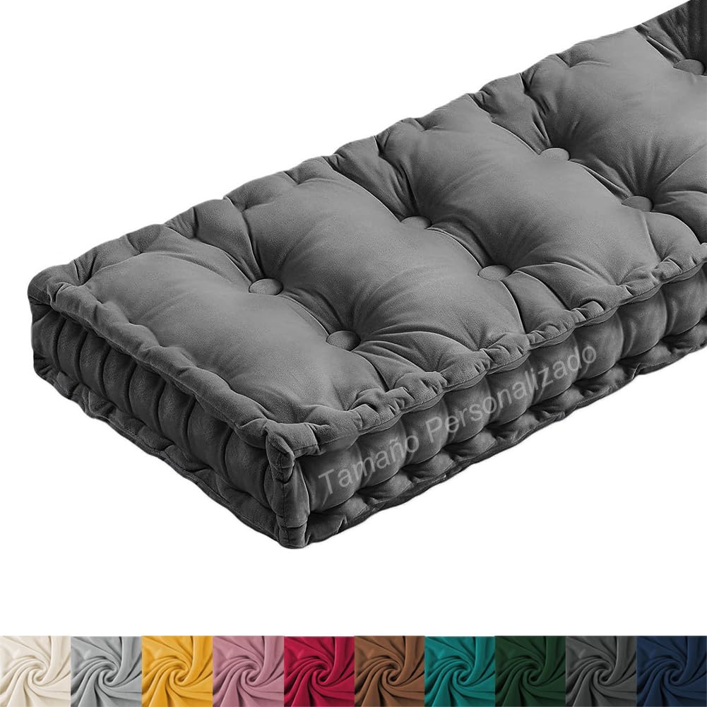 Coussin de sol pour intérieur et extérieur gris contre l'inconfort des chaises
