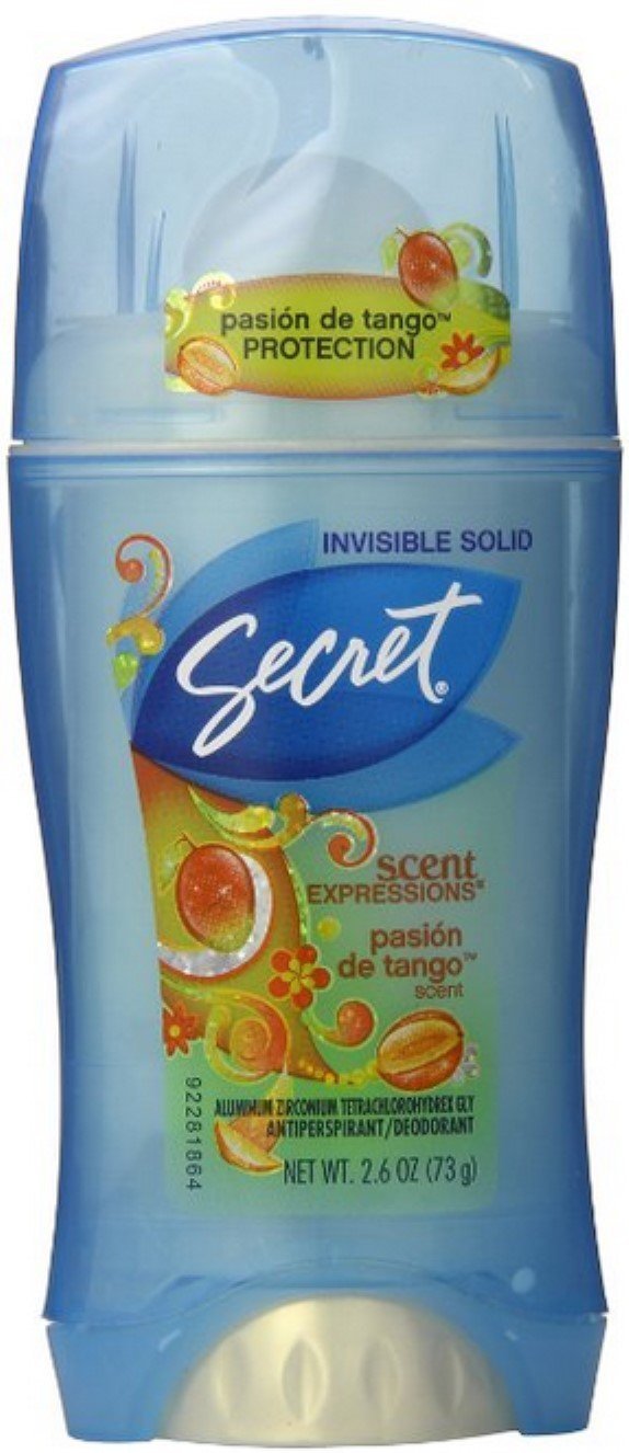 Secret Scent Expressions Antiperspirant & Deodorant Invisible Solid, Pasion de Tango 2.60 oz (Pack of 5)