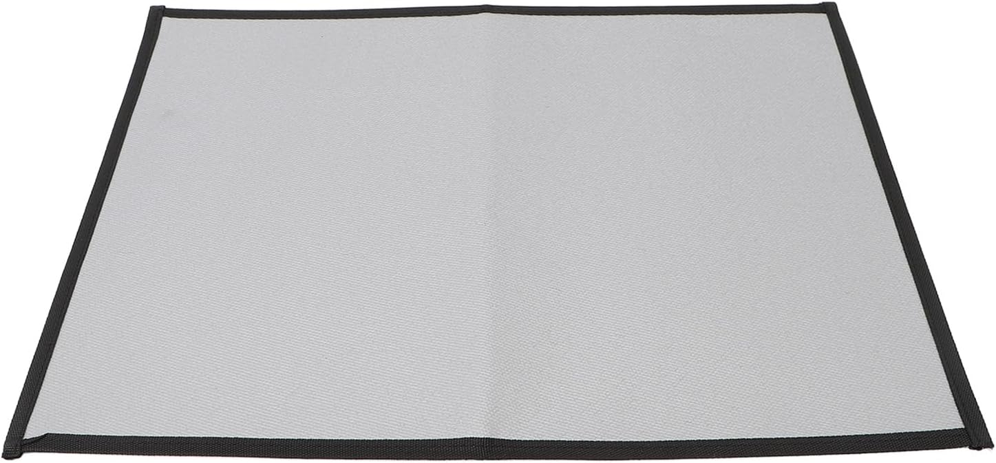 Fireproof Grill Pad Heat Silicone Coated Fiberglass Cloth Square Fire Pit Mat for Outdoor Barbecue Camping Patios Yards (L Size)