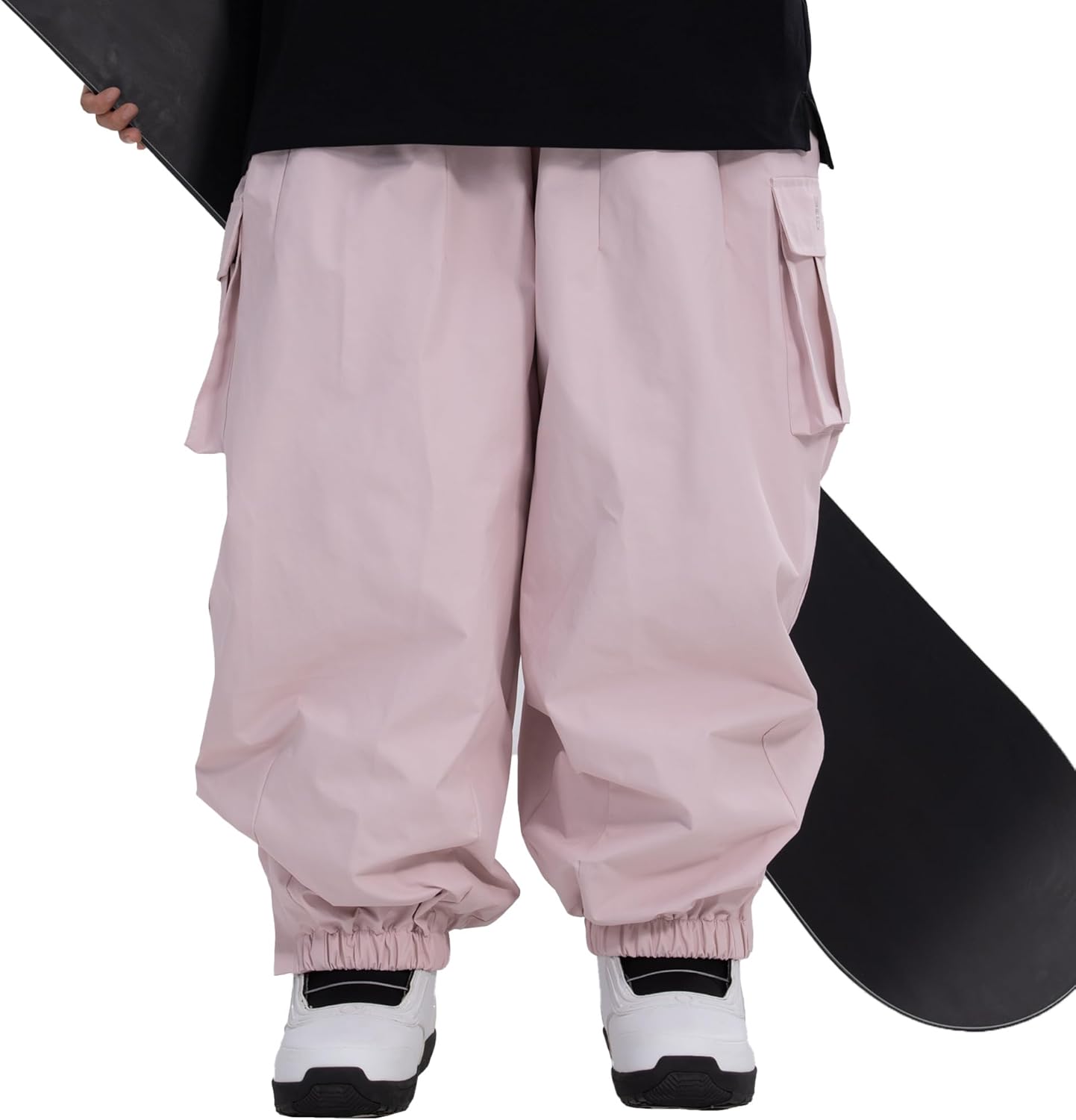 SNOWVERB Winter Baggy Ski Snowboard Pants, Waterproof Snow Cargo Pants for Skiing and Snowboarding, Unisex Loose Fit Pants