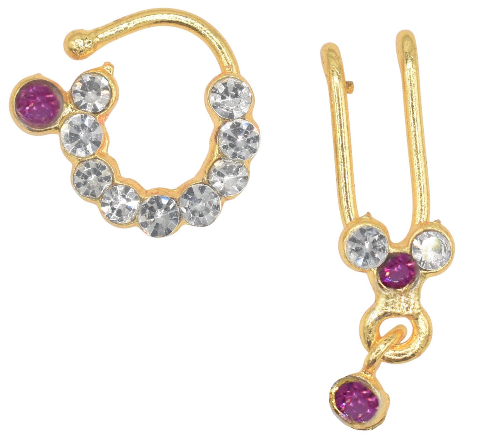 GVG God Jewellery Stone Nathu Bulaki small-multy (Nose Pins) for all Gods and Goddesses-image-4