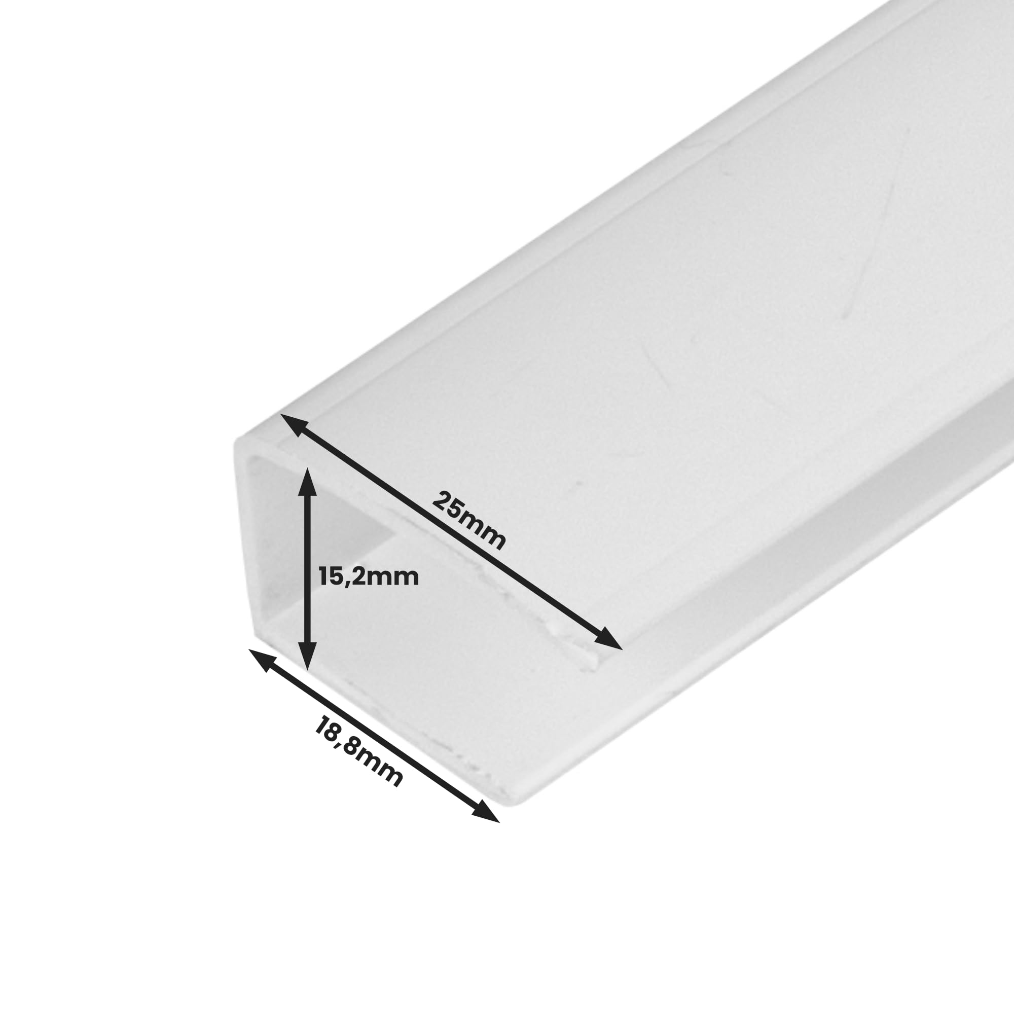 Estika - Set de rieles Laterales para persianas enrollables - 6 Piezas de 150 cm, Blanco - Estor Enrollable Opaco y Enrollable térmico