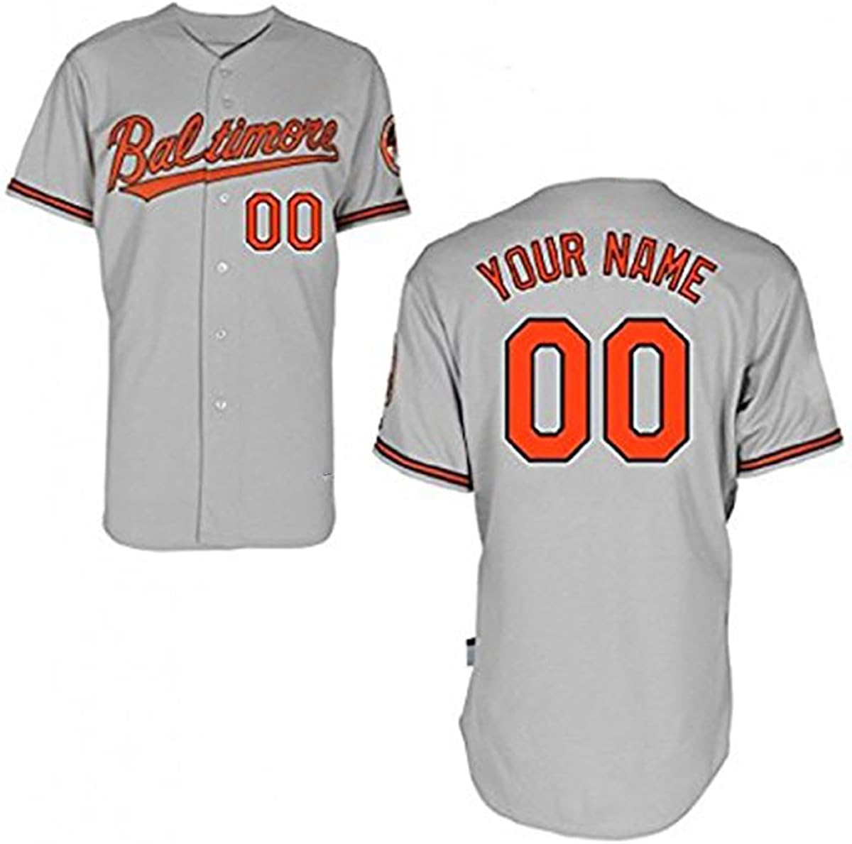One Designs Custom Mens Orioles Baseball Jersey Away Grey Amazon.ca