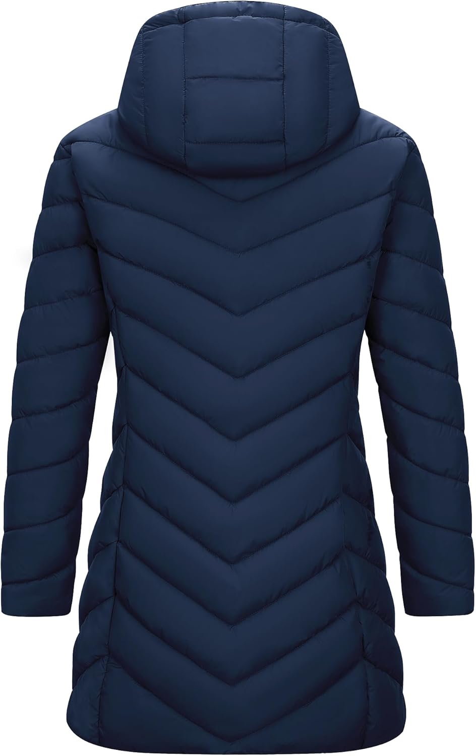 Outdoor Ventures Women's Long Hooded Lightweight Puffer Coat Quilted Insulated Winter Jacket - Image 5