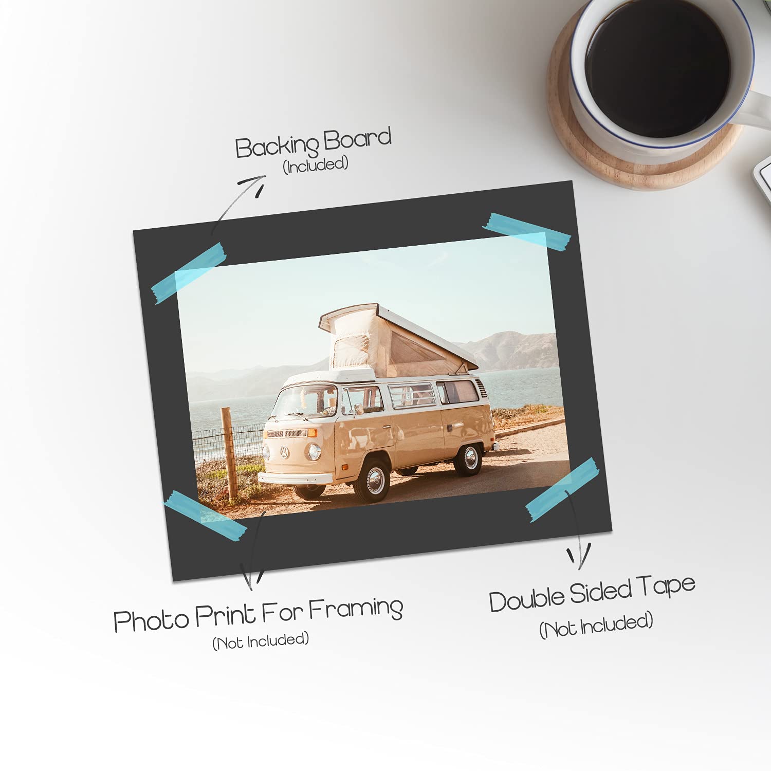 Snapklik.com : 10 Pack 11x14 Uncut Photo Mat Matboard, Black Backing ...
