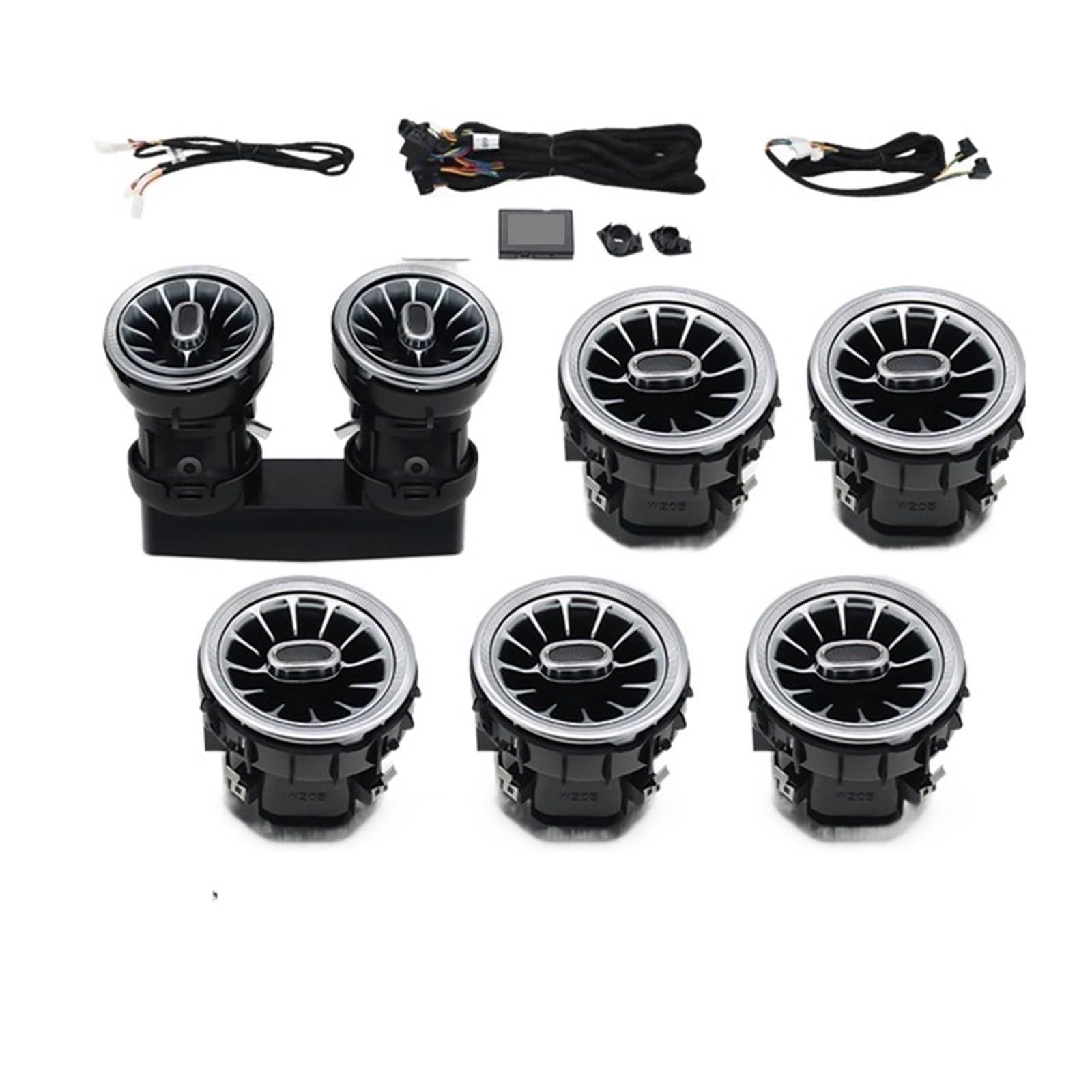 XCZPRKMXY LED Ambient Light Air Outlet Turbo Vent Compatible with Mercedes-Benz A/C/E/S/V/CLA/GLA/GLC W176 W205 W213 W222 W447 W117 W156 X253(Deep Blue)