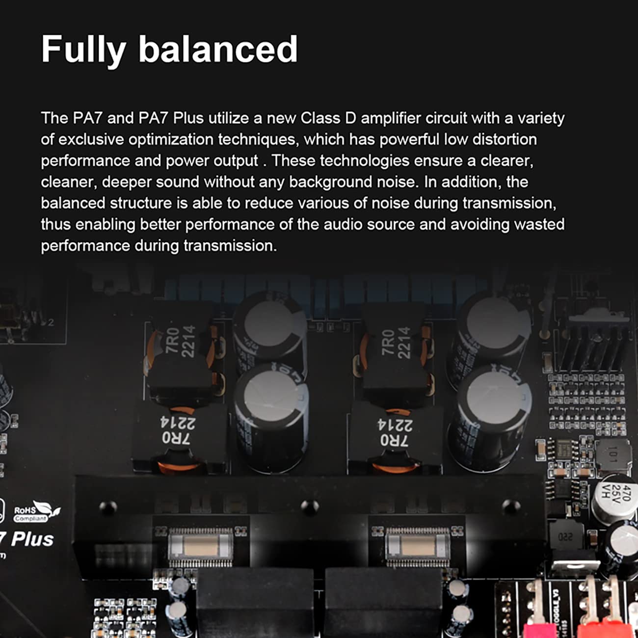 Topping PA7 Fully Balanced Power Amplifier XLR/RCA/TRS
