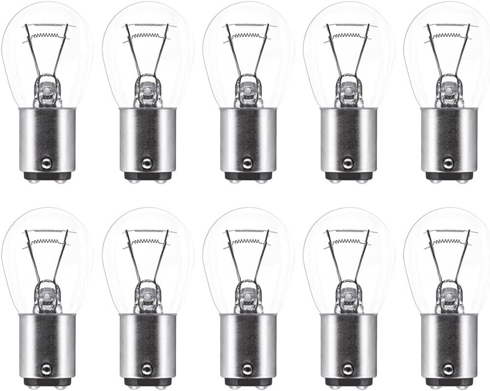 10 x 380 12V P21/5W Car & Van Stop Brake Tail Fog Reverse Light Bayonet Bulbs BAY15D