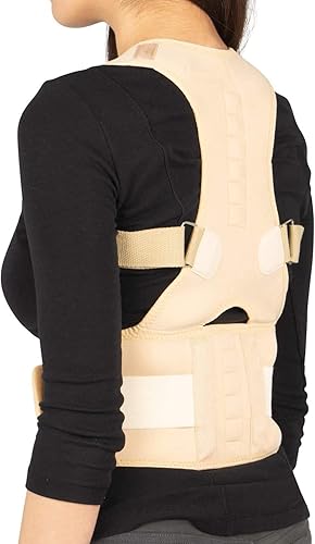 Miniatura 3 de Juniper's Secret Corrector magnético de postura trasera para hombres y mujeres, bolsa para lentes (beige, SM - hasta 5 pies de altura)