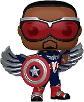 Boneco, Candide, Funko POP! Capitão América (Sam Wilson), Marvel Capitão América: Admirável Mundo Novo - 10 cm