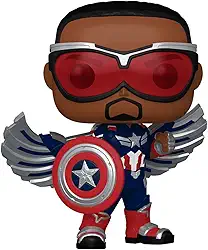 Boneco, Candide, Funko POP! Capitão América (Sam Wilson), Marvel Capitão América: Admirável Mundo Novo - 10 cm