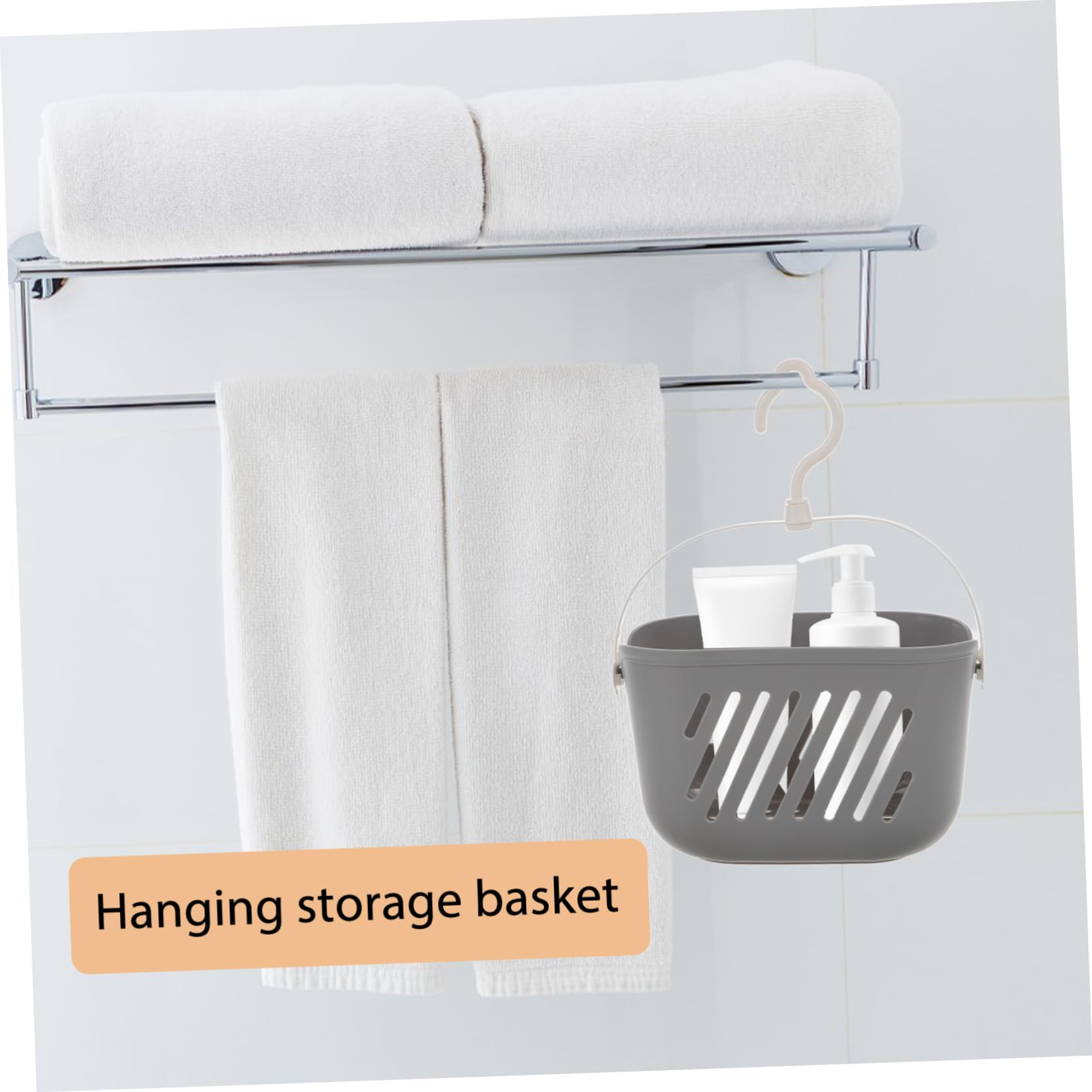 DECHOUS 2 Piezas cesta de mano de baño cesta colador de platos cesta de almacenamiento de baño bolsos champú ducha de plástico para baño ducha portátil de plástico ajo Perchero necesidad