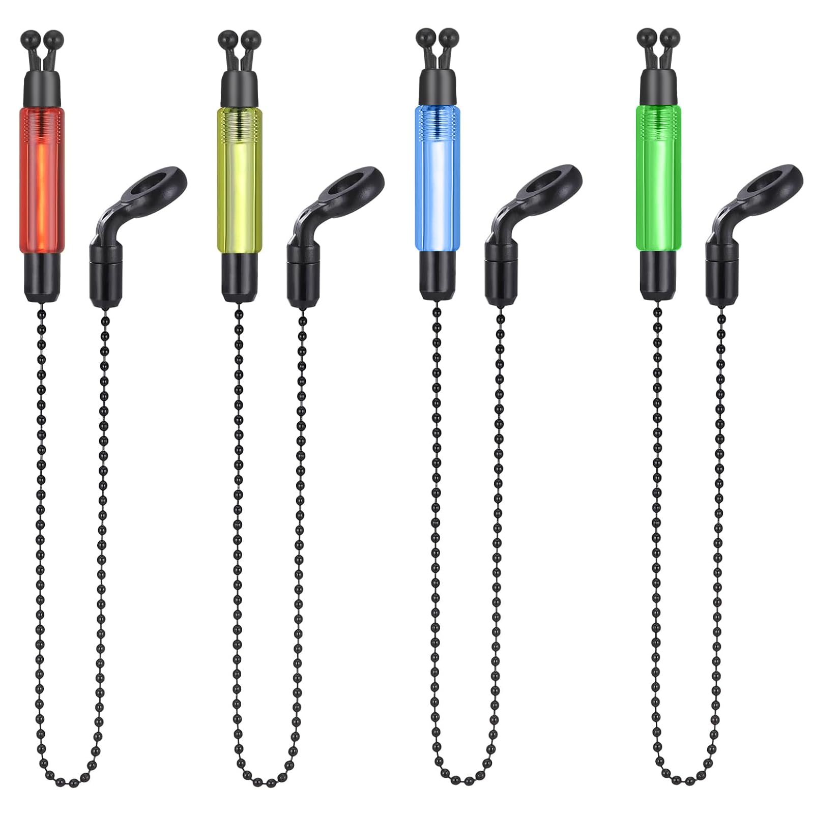 hommova 4 PCS Fishing Bobbins for Carp Fishing, Light Bite Alarms Bobbins for Outdoor Night Fishing Carp Accessories