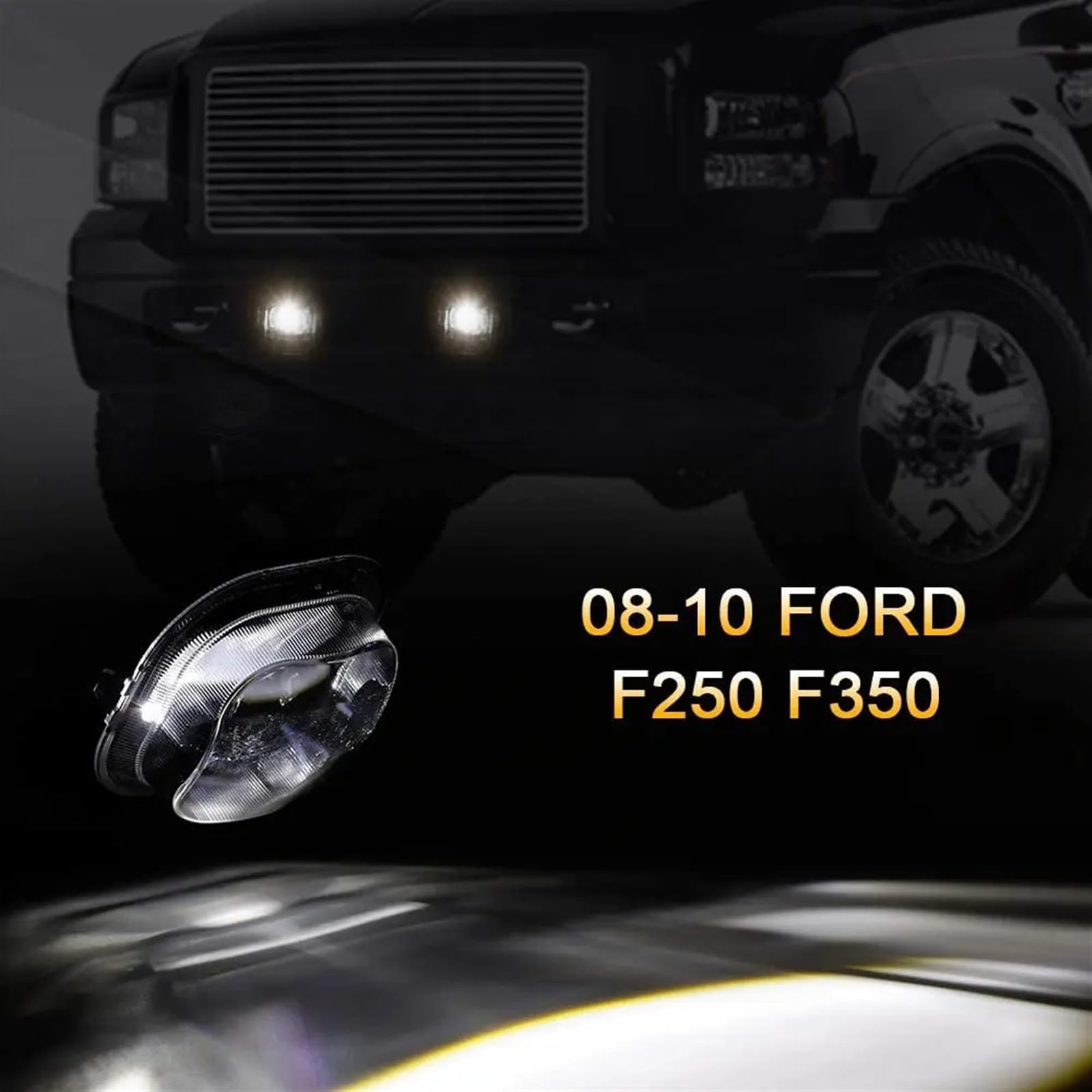 NEGRO LED Fog Lights Daytime Running Lamps Fit For Ford F250 F350 F450 2008-2010 Super Duty Bumper White Driving Light lampa światła do jazdy