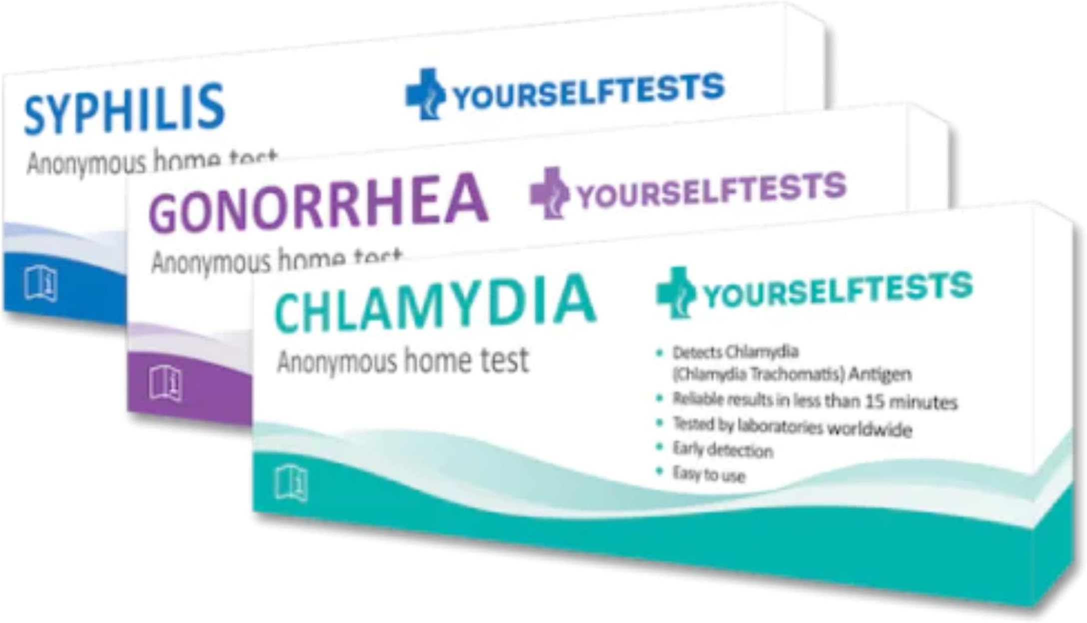 Chlamydia Gonorrhea Syphilis Home Test |Pack Detects std sti Infection | std sti Quick Test | Certified | for Men Women
