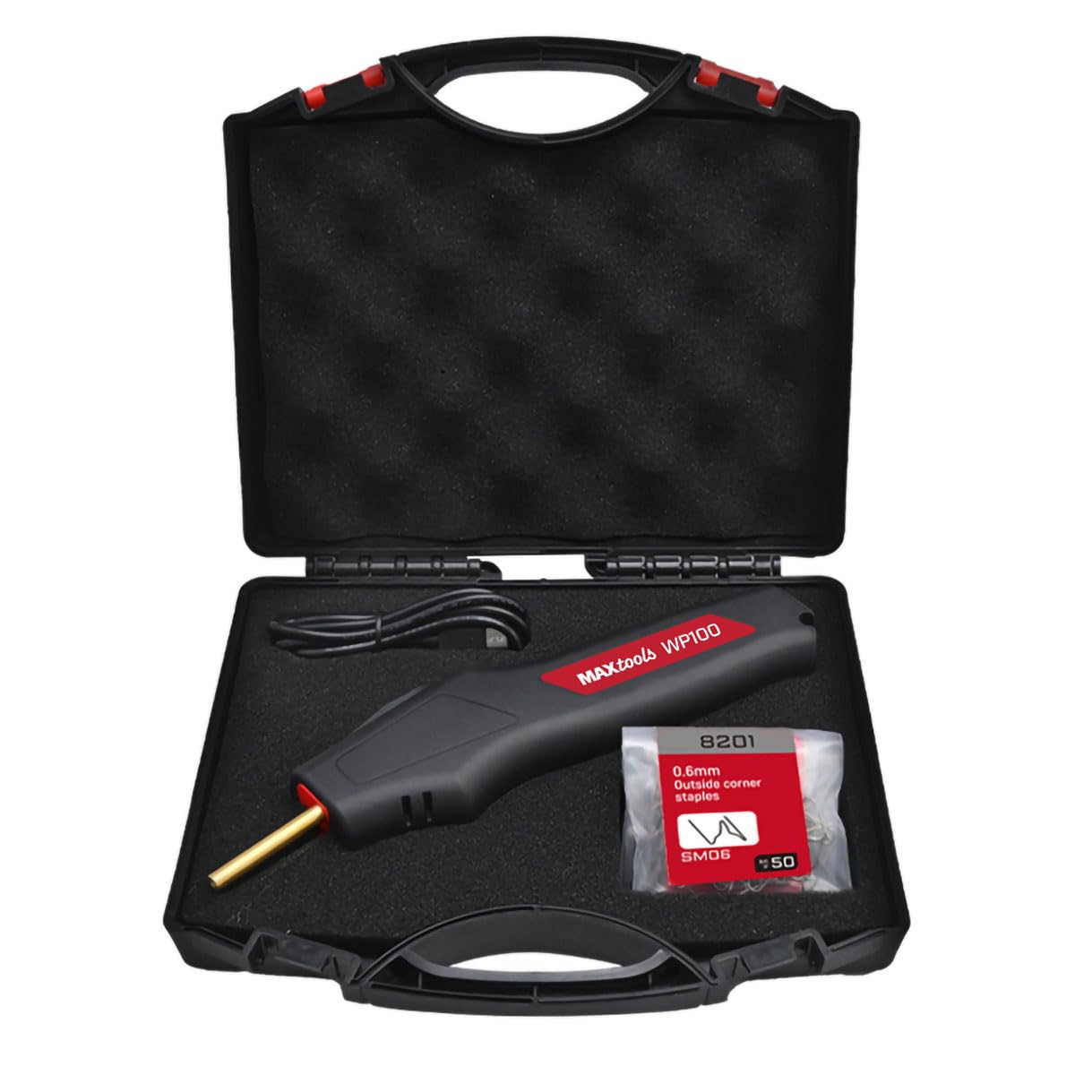 MAXTOOLS, WP100, Saldatore per Plastica a Batteria con Temperatura fino a 500C° e Batteria 2600mAh