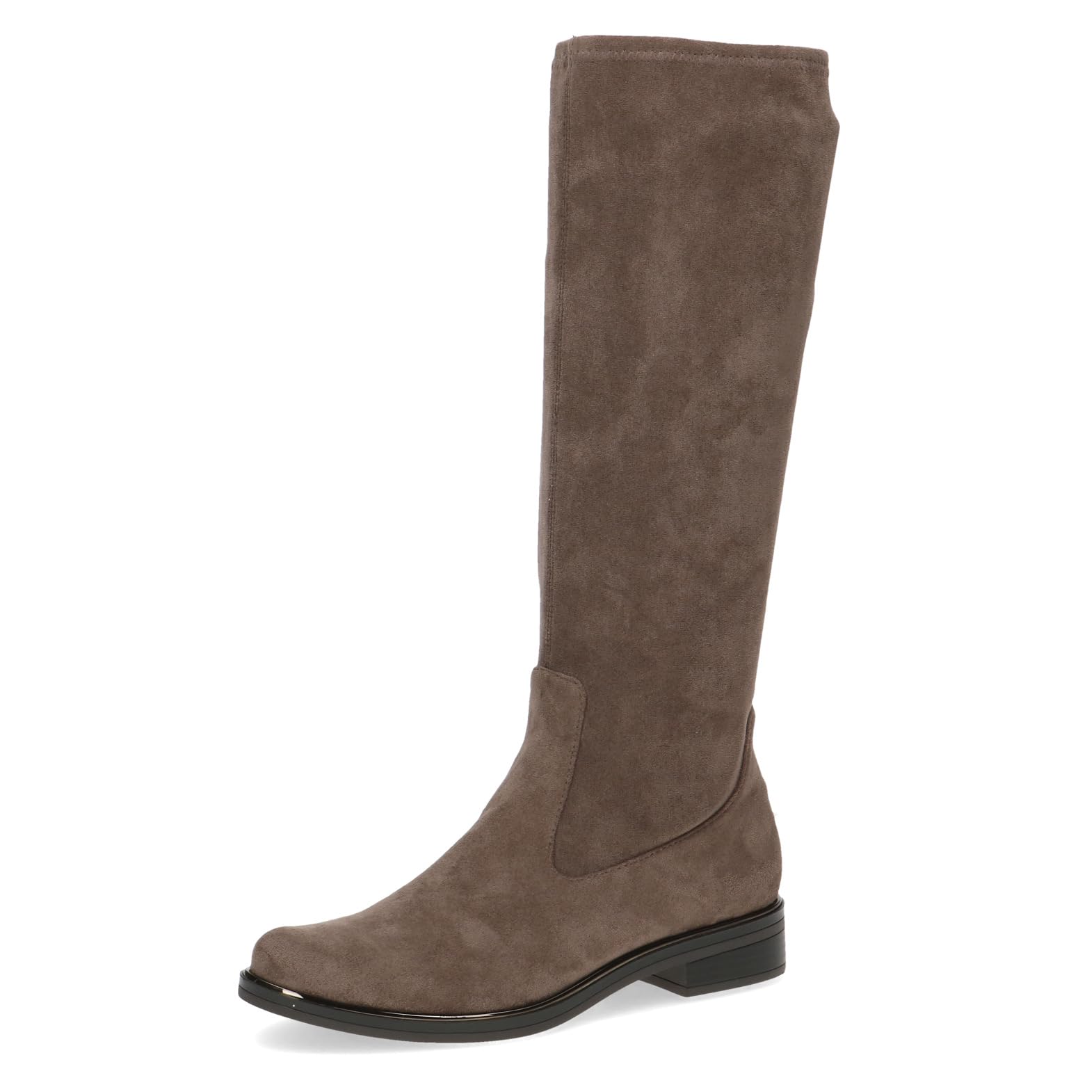 Caprice Women's high boots without heel Knee-high Vegan, Brown (Cafe Stretch), 5.5 UK