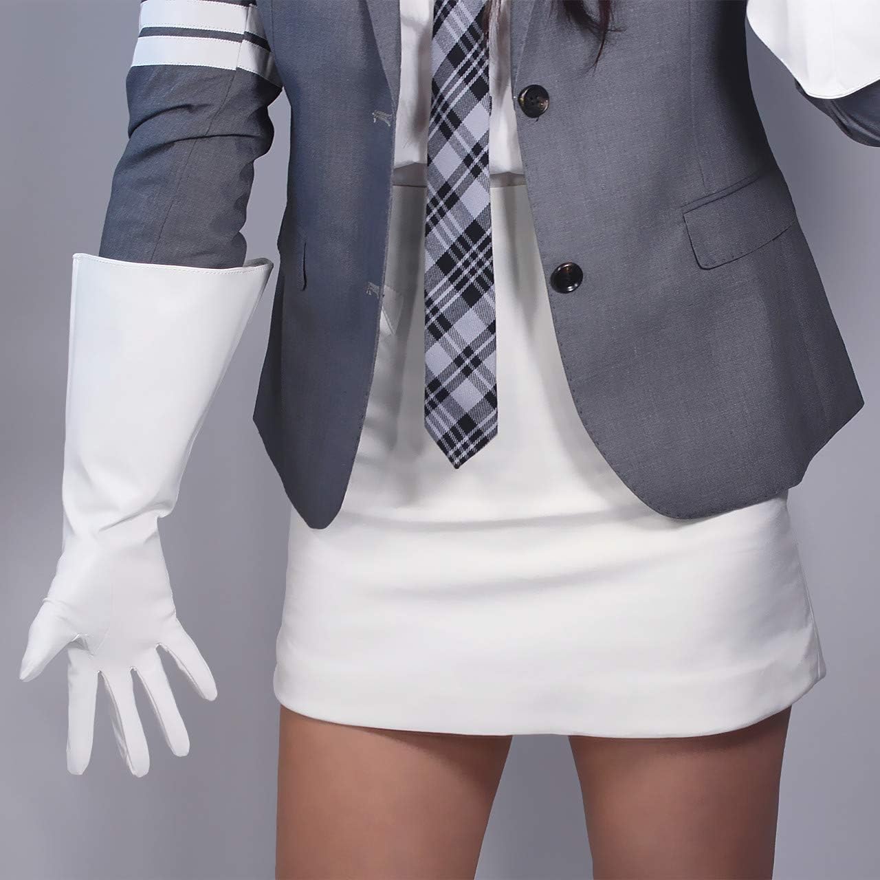 DooWay Unisex Wide PUFF GLOVES Size L, Faux PU Leather 38cm 15-inch Long Large Loose Fit for Costume Cosplay Fashion Stage