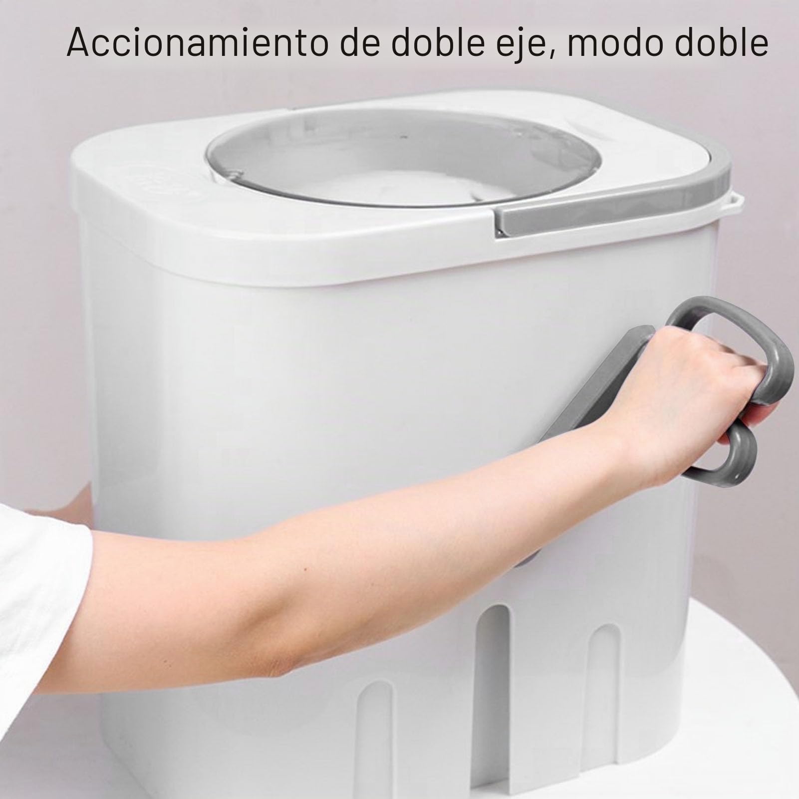Yosoo Health Gear Lavadora Manual Portátil con Manivela, Mini Secadora Giratoria, Deshidratador Rotativo, Ahorro de Energía, Compacta