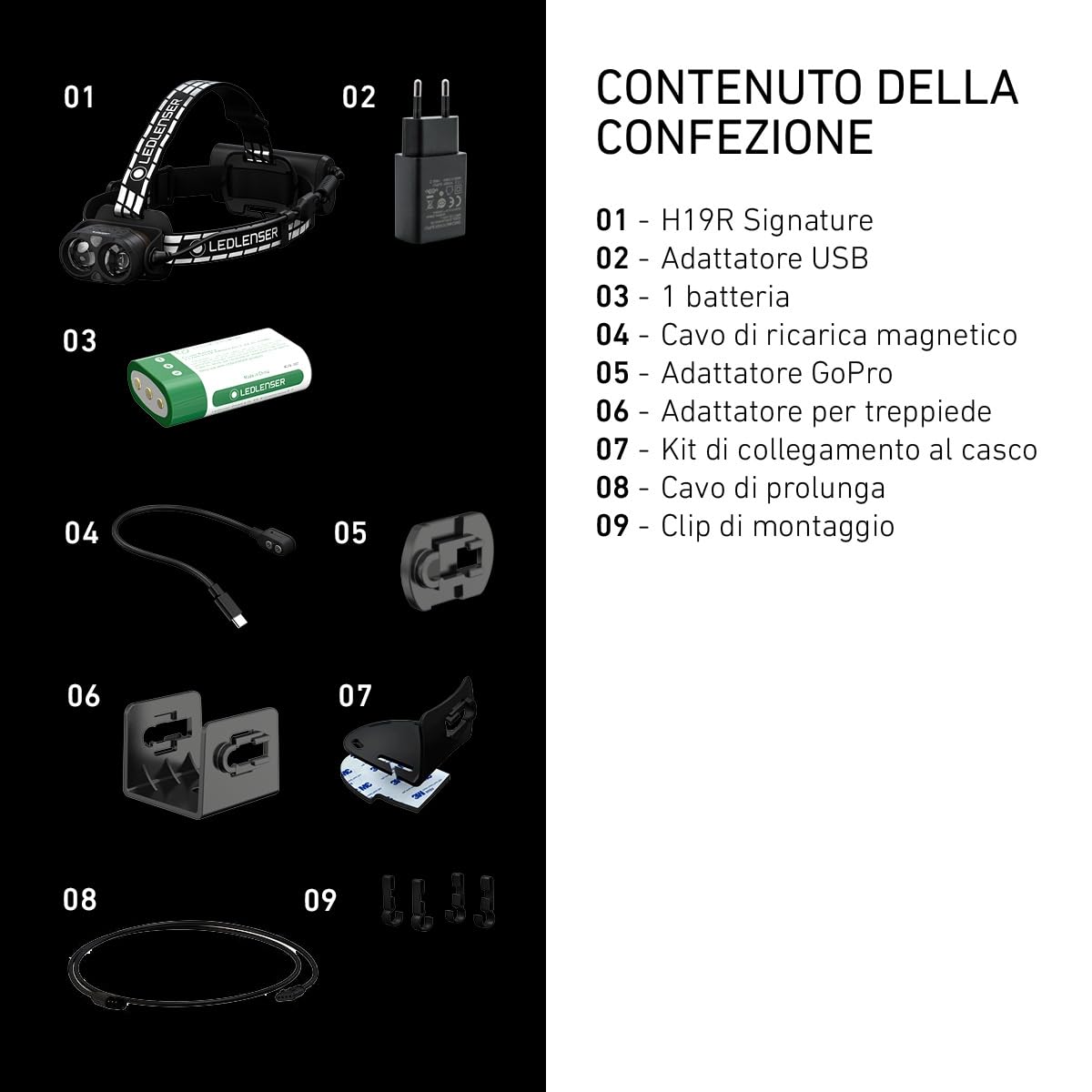 Ledlenser H19R Signature Premium Torcia Frontale LED, Ricaricabile, con Luce Rossa, Impermeabile IP67, 4000 Lumen, Telecomando Bluetooth, Portata Luminosa 330m, Cavo di ricaricamagnetico USB