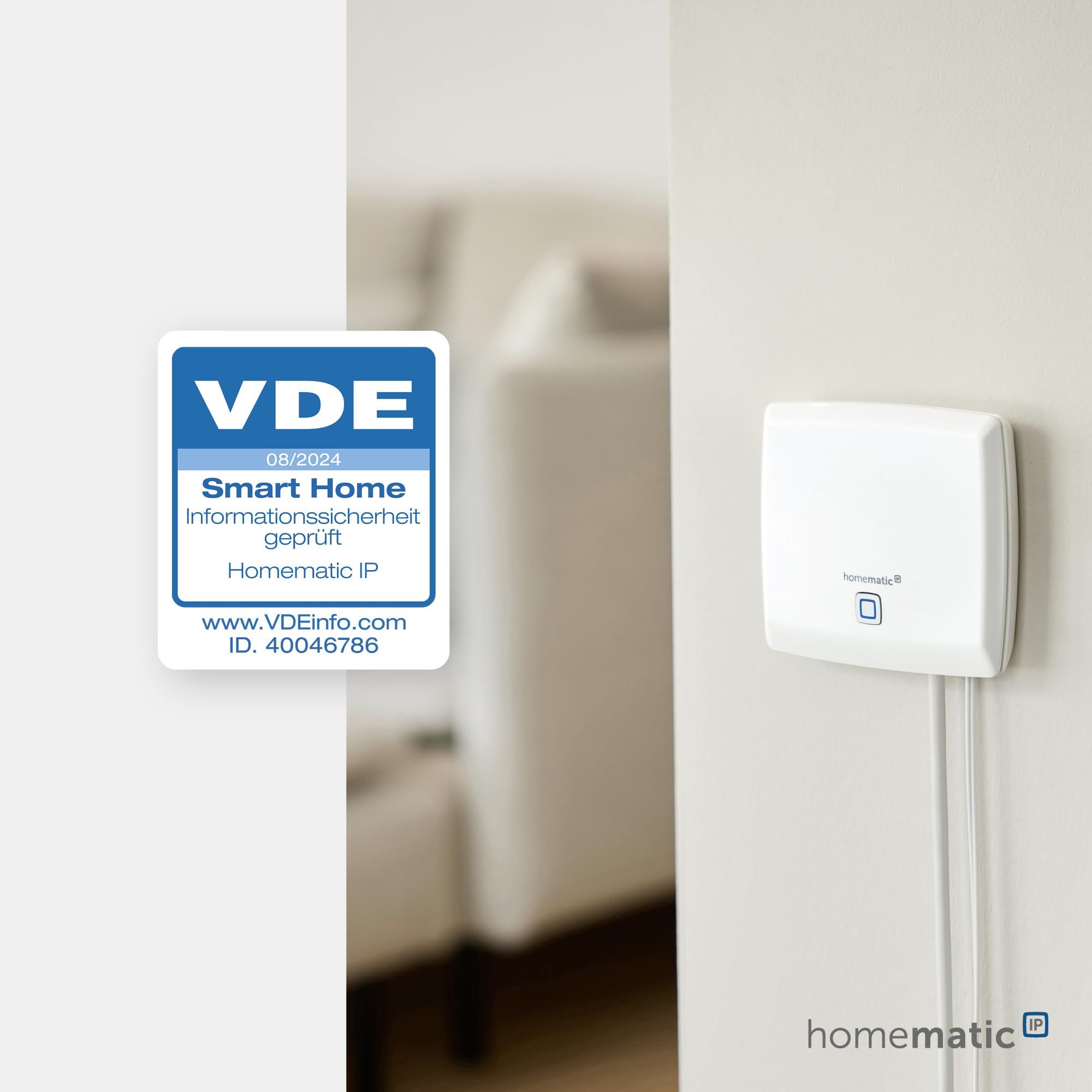 Homematic IP Starter Set Mini Access, Smart Home, serrure électronique pour porte, Smart Lock réarmable sans conversion, contrôlable par application, Alexa et Google Assistant, 161228A1