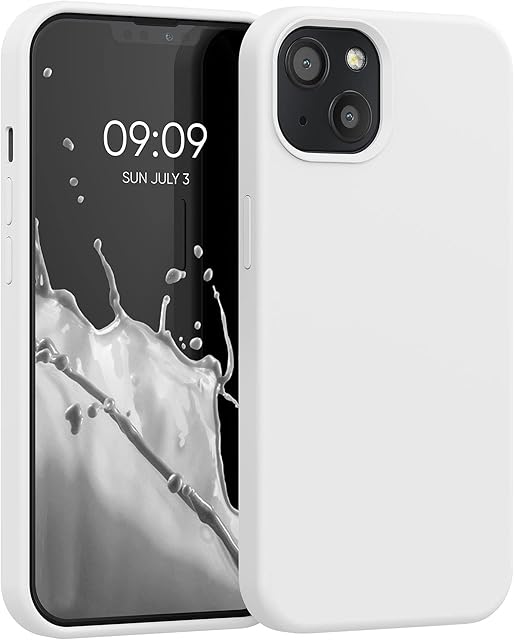 kwmobile Case Compatible with Apple iPhone 13 Case - TPU Silicone Phone Cover with Soft Finish - White
