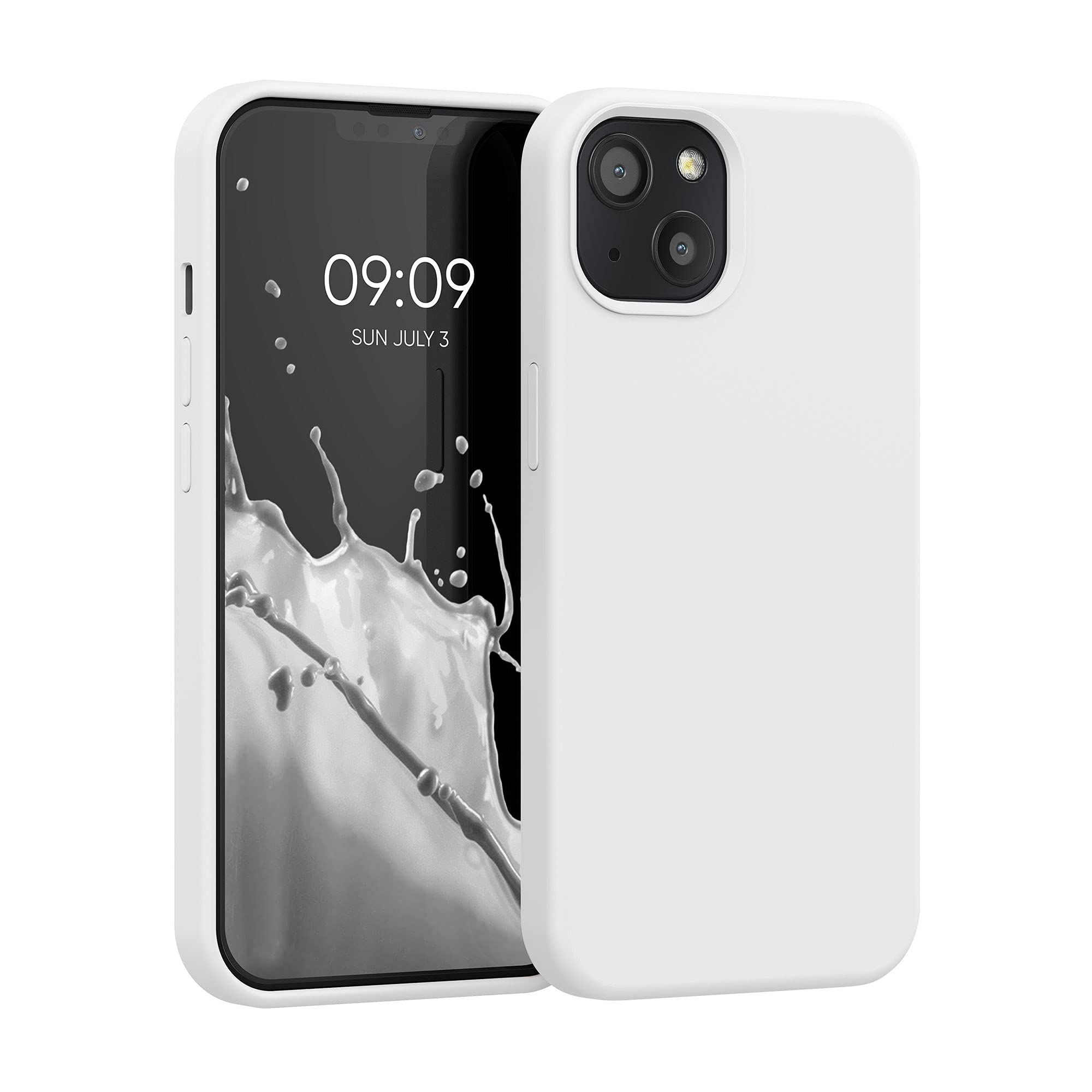 Kwmobile Cover In Silicone Per IPhone 13: Custodia Sottile E Antiscivolo (Bianco Matt) - Protezione TPU