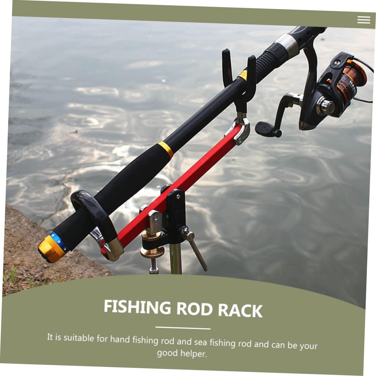 WOONEKY Ground Bracket Fishing Rod Storage Rack Sea Pole Holder Professional Rod Bracket