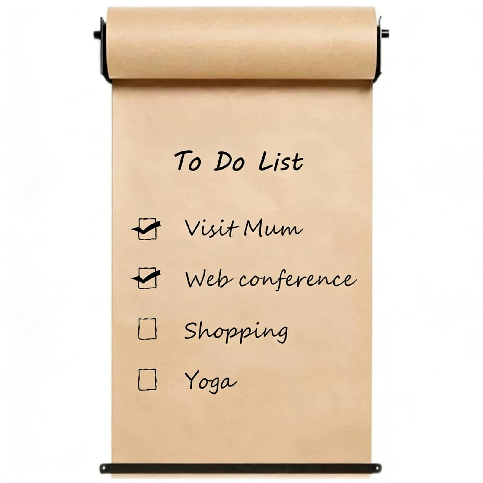 Distributeur papier kraft suspendu pour menu de cuisine et liste de courses