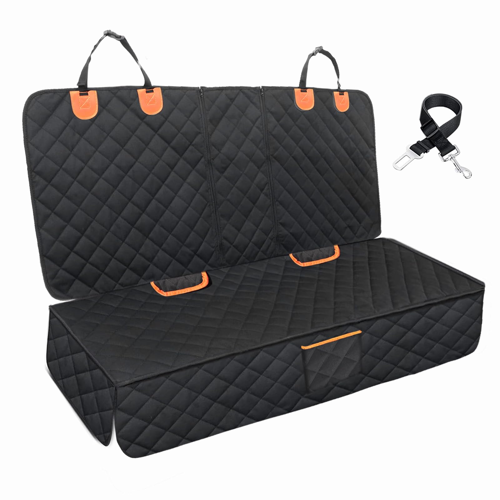 EasyHaWei Dog Car Seat Cover for Back Seat Bench Cover, Compatible for Armrest 100% Waterproof & Nonslip Backseat Protector for Pet （XL）