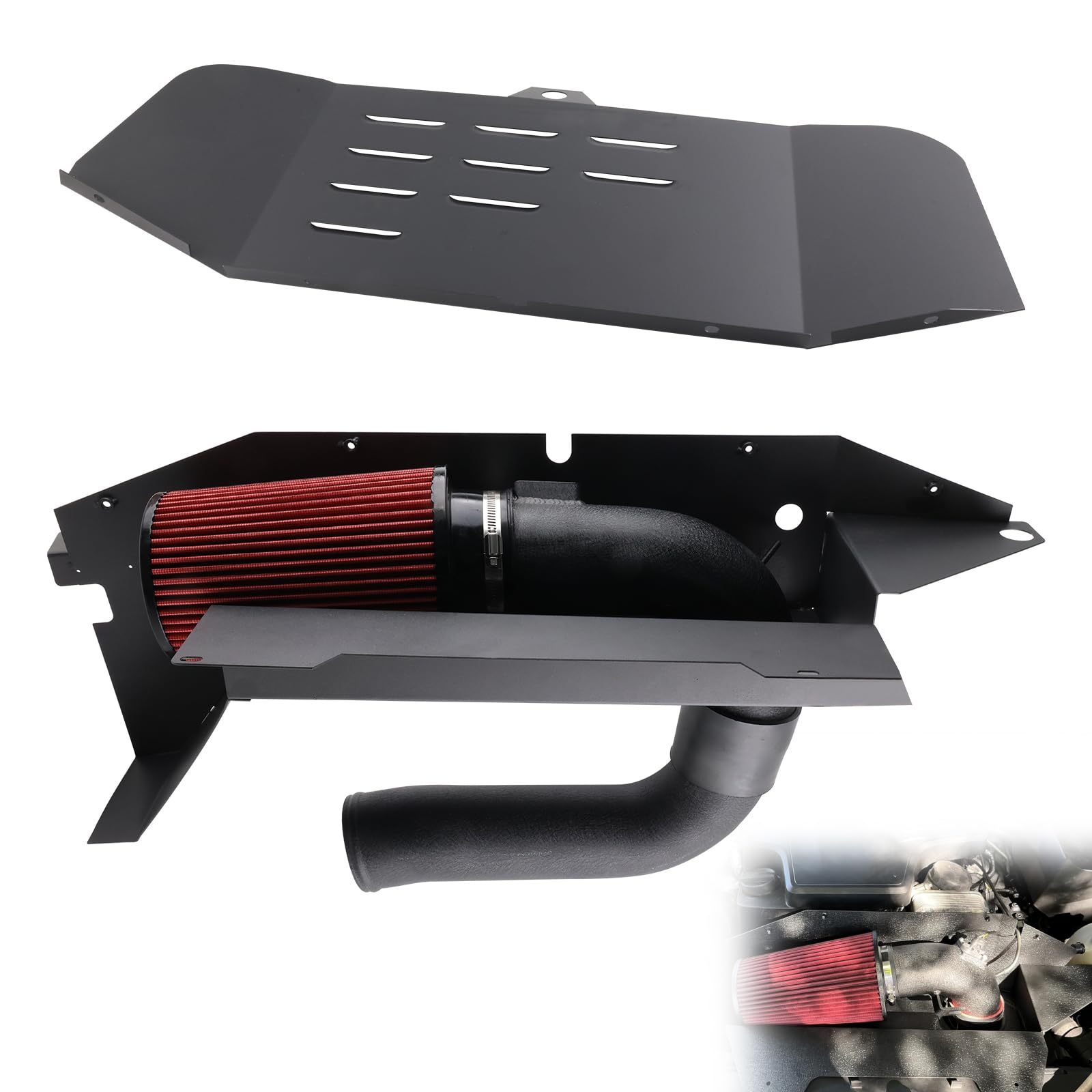 Admisión de aire frío compatible con BMW N20 N26 2.0T F30 F32 328i 428i 320i 420i 228i Kit de sistema de admisión de rendimiento con filtro de alto flujo