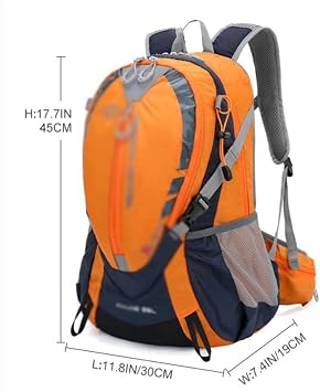 25L Outdoor Mountaineering Backpack Men's Cycling Backpack Women's Hiking Backpack(Black)