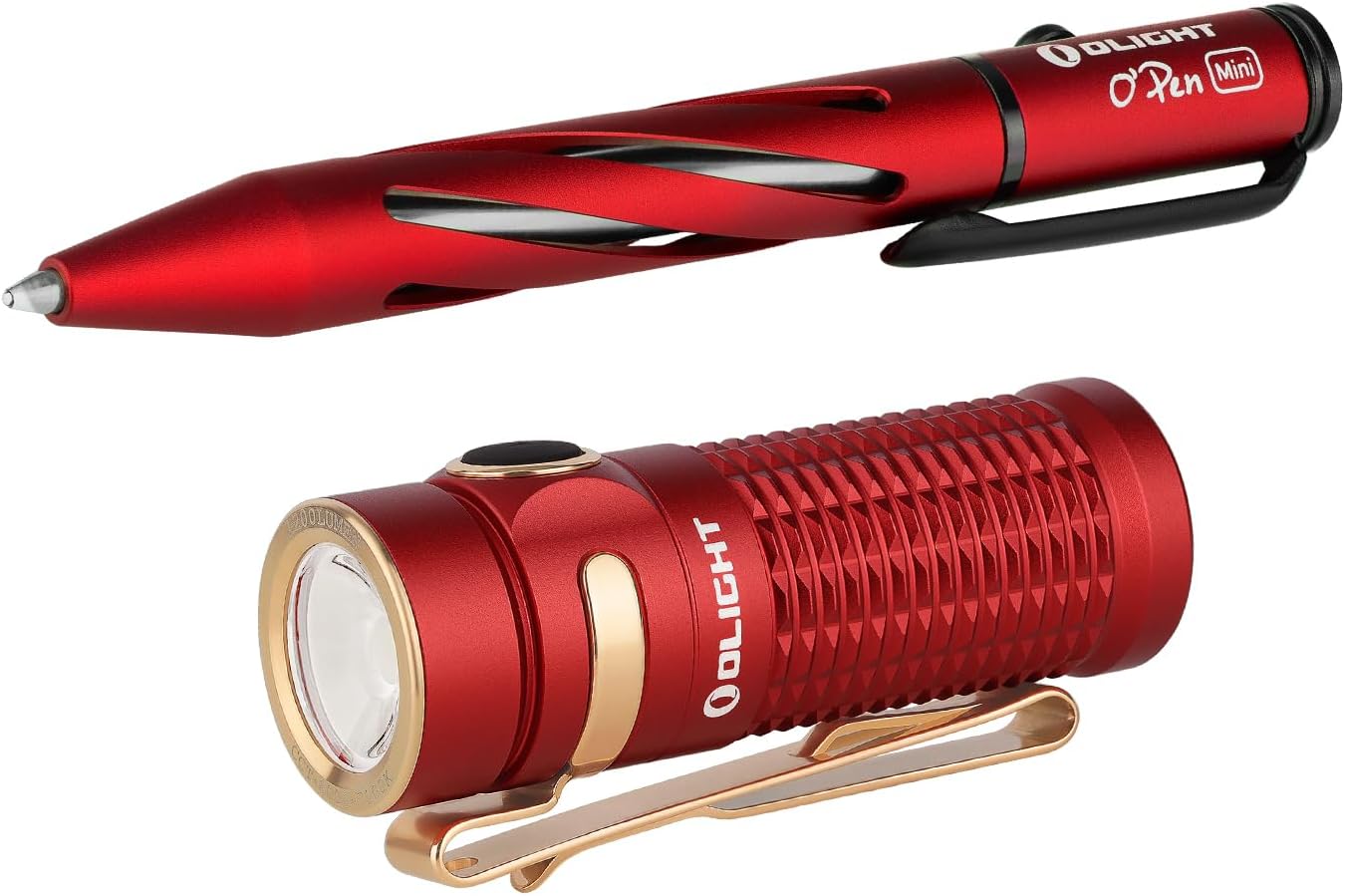 OLIGHT O'Pen Mini Ballpoint Pen, Replaceable EDC Black Ink Pens, Bundled Baton3