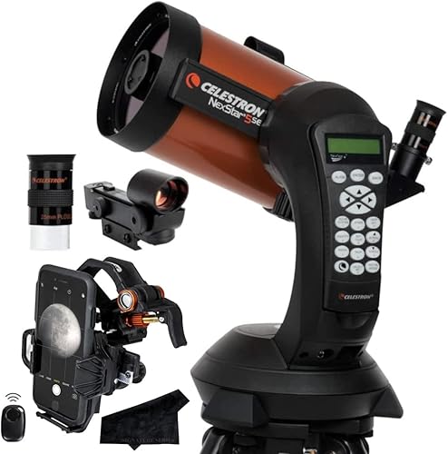 Celestron NexStar 5SE - Telescopio computarizado SkyAlign con kit adaptador Bluetooth Nexyz DX para teléfono inteligente disponible en Yaxa Colombia