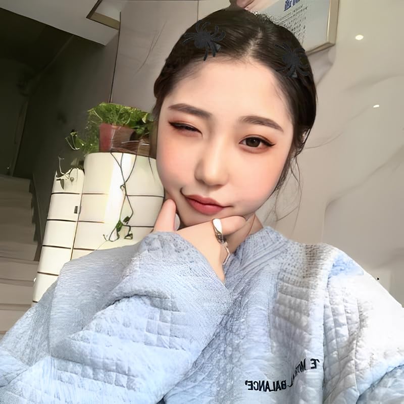 Miniatura 7 de Pinzas de pelo de araña para mujeres y niñas, pinzas de pelo de araña negra, mini pinzas de pelo de cocodrilo, pasadores de pelo de Halloween para