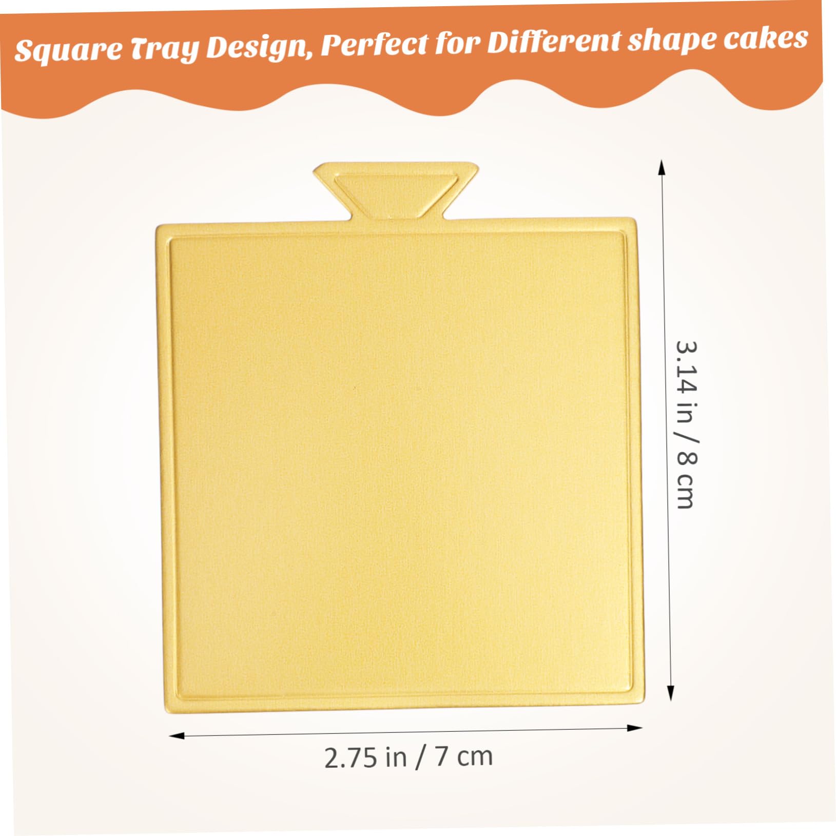 SOLUSTRE 100 Sheets Mini Cake Square Bases Cardboard Cake Boards for Mousse Cupcakes and Pastries for Weddings Parties and Dessert Displays