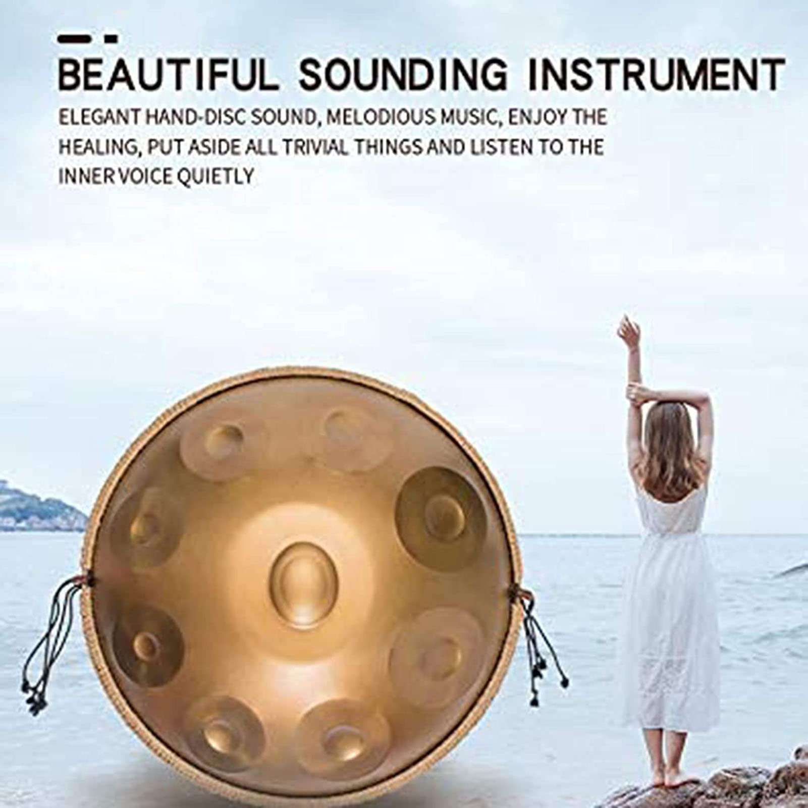 ハンドパン ケース・スタンド付 Amazon | 432 Hz ハンドパン スチールドラム 9 ノート 22 インチ D