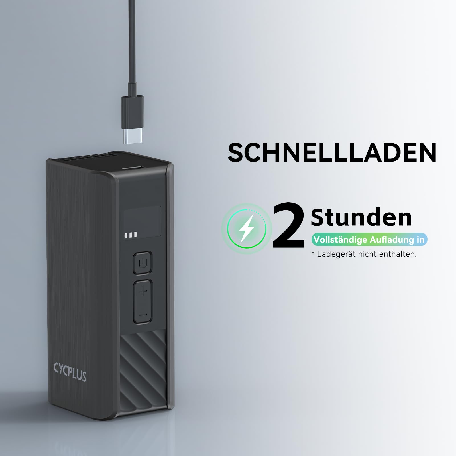 CYCPLUS A3 Mini Elektrische Fahrradpumpe, Tragbare Akku-Luftpumpe bis 120 PSI mit Auto-Stopp, für Presta- und Schrader-Ventile, geeignet für Rennrad, Mountainbike, E-Bike und Motorrad