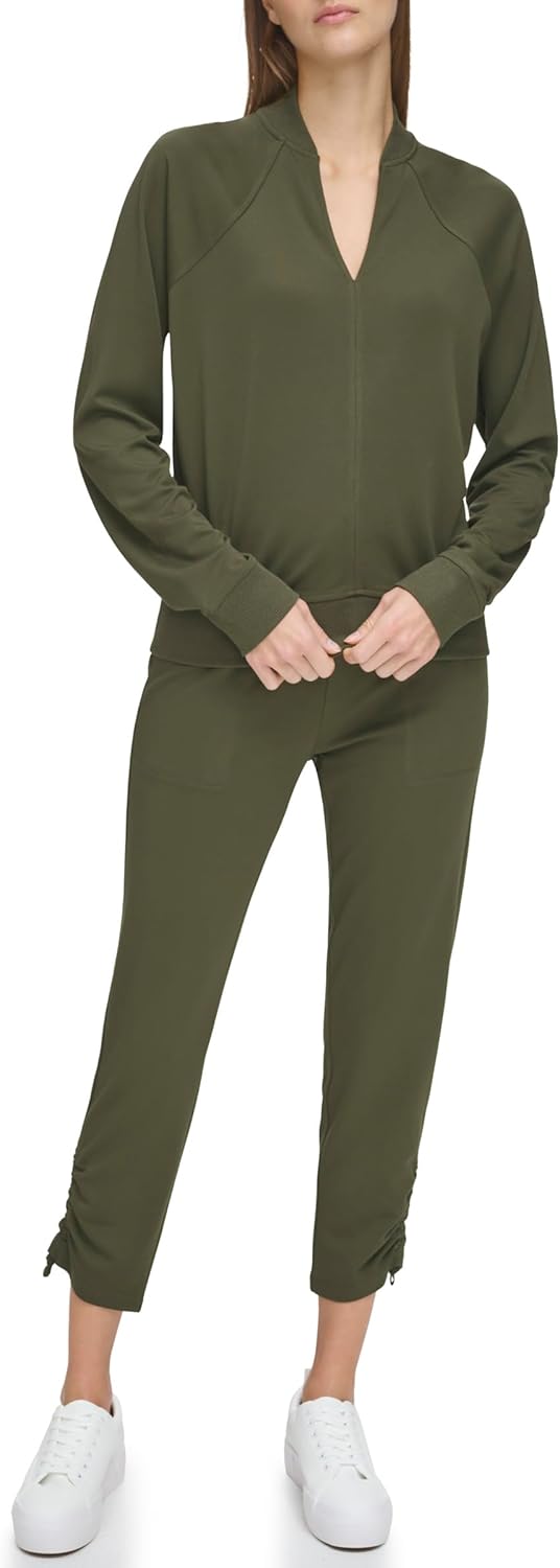 Andrew Marc womens Andrew Marc Sport Women's Long Sleeve V-neck Sporty Jersey Pullover - Image 2