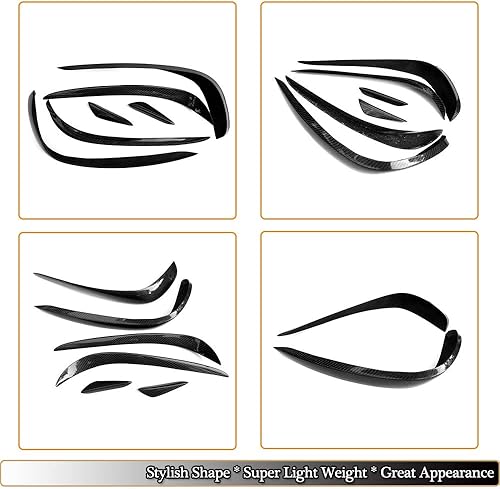 Miniatura 4 de Ventilación de parachoques delantero compatible con Mercedes Benz Clase E W212 E300 E350 E400 E500 E550 Sport Sedan 2014-2016 personalizado de fibra