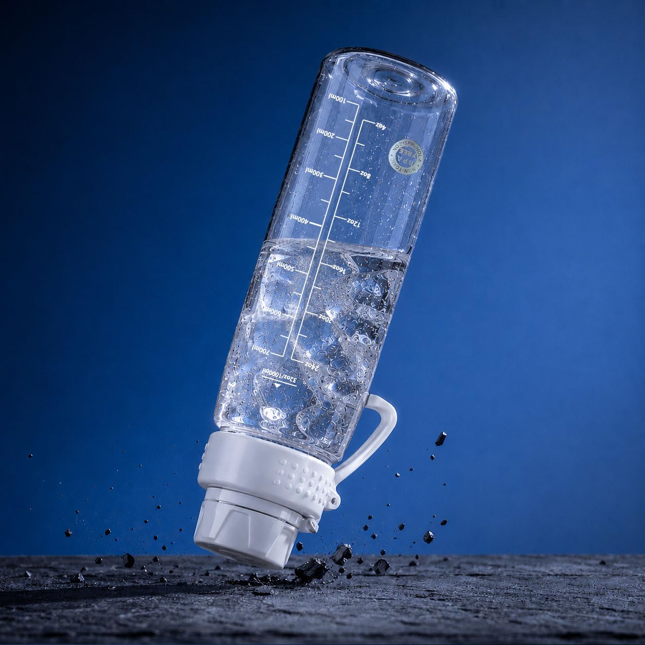 Wasserflasche, 900 ml, BPA-freier, transparenter Tritan-Kunststoff, schneller Auslaufdeckel, breite Öffnung und auslaufsicheres Design, Wander-Wasserflaschen, geeignet für Reisen, Outdoor