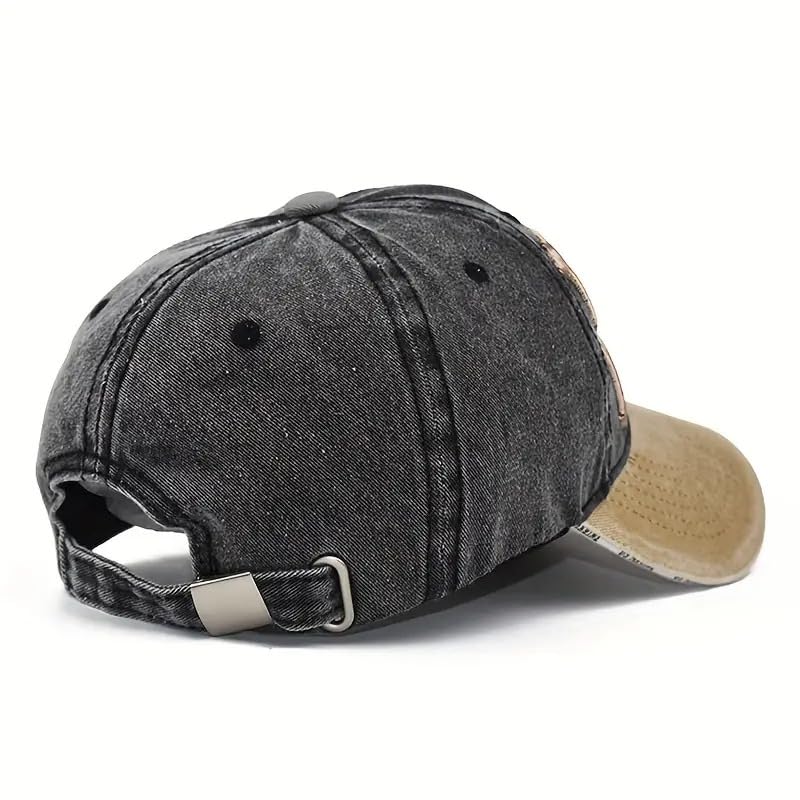 Image of Denim Us Army Flag Style Cotton Embroidered Adjustable Baseball Cap for Adult Men Women Unisex