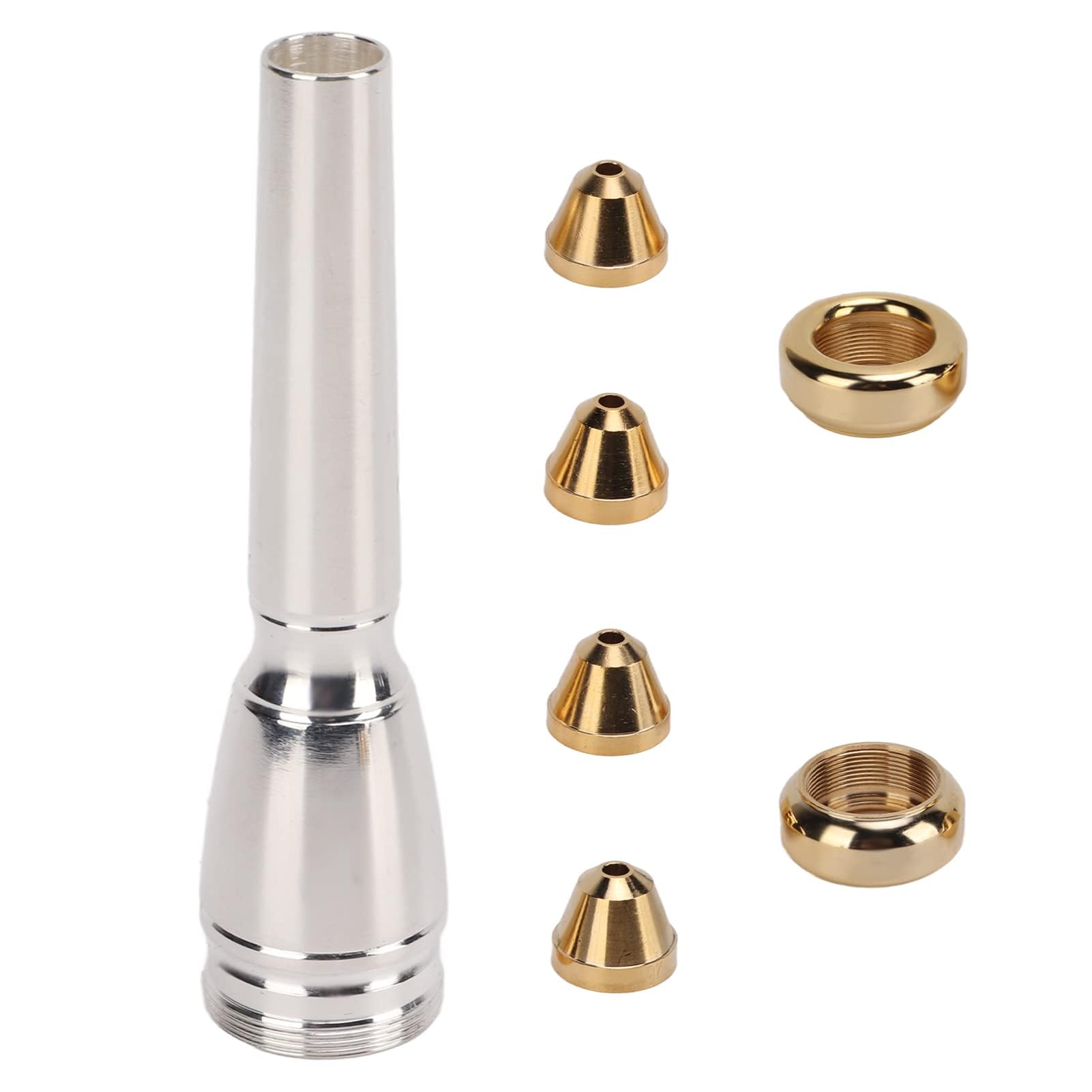 Trompetenmundstück-Set 3C 3B 2C 2B Mundstücke Cups Trompeten-Ersatzteile Trompeten-Set aus Poliertem Metall