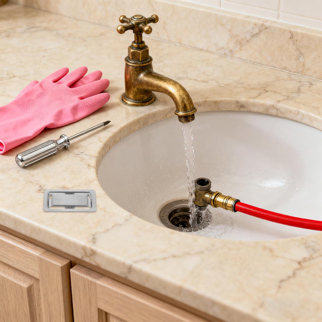 Operitacx Coperchio di Troppo Pieno per Lavabo Bagno in Acciaio Inossidabile Argento, Copri Lavello Rettangolare Elegante Protezione Contro Fuoriuscita Acqua per Installazione Fai-da-te